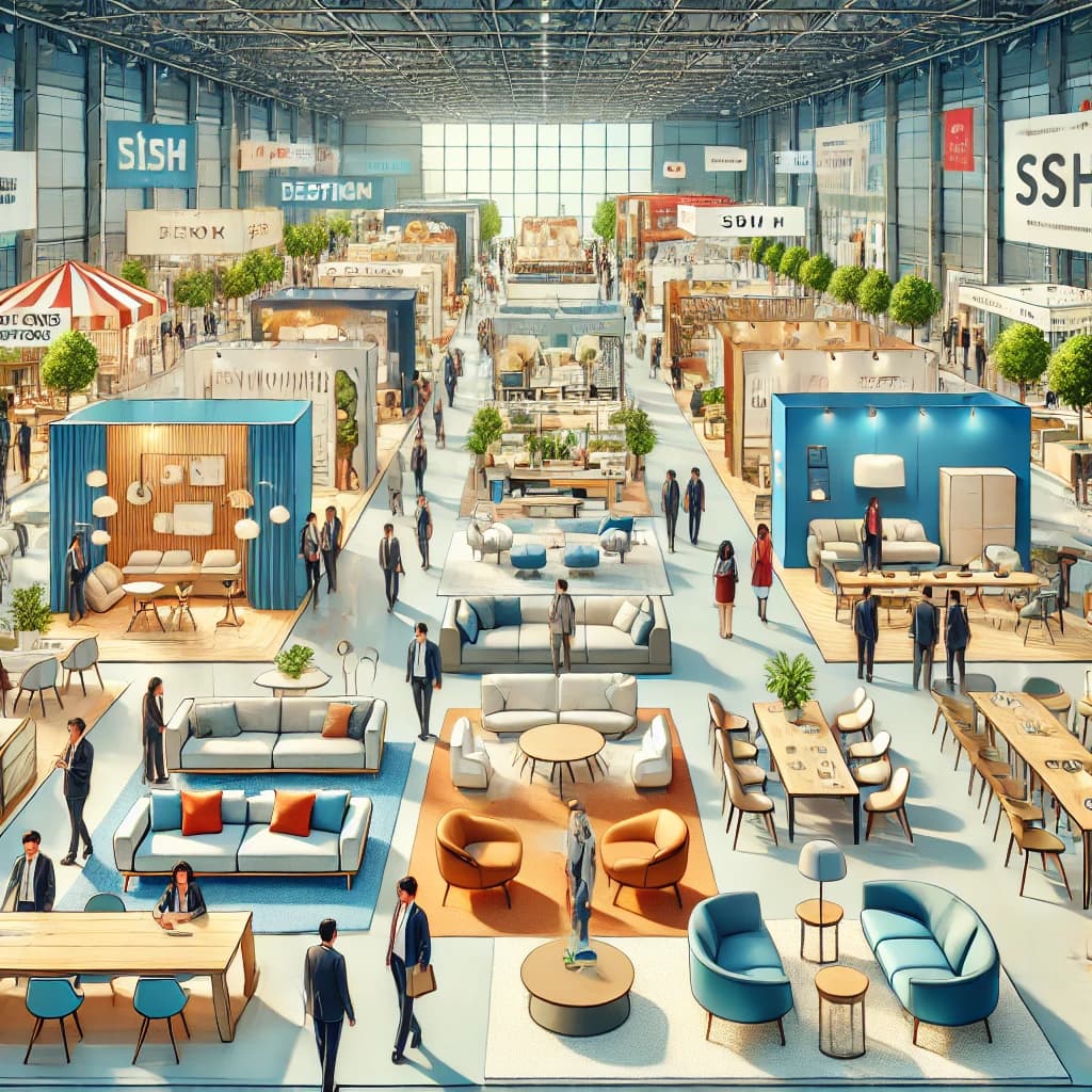 A trade show for furniture vendors