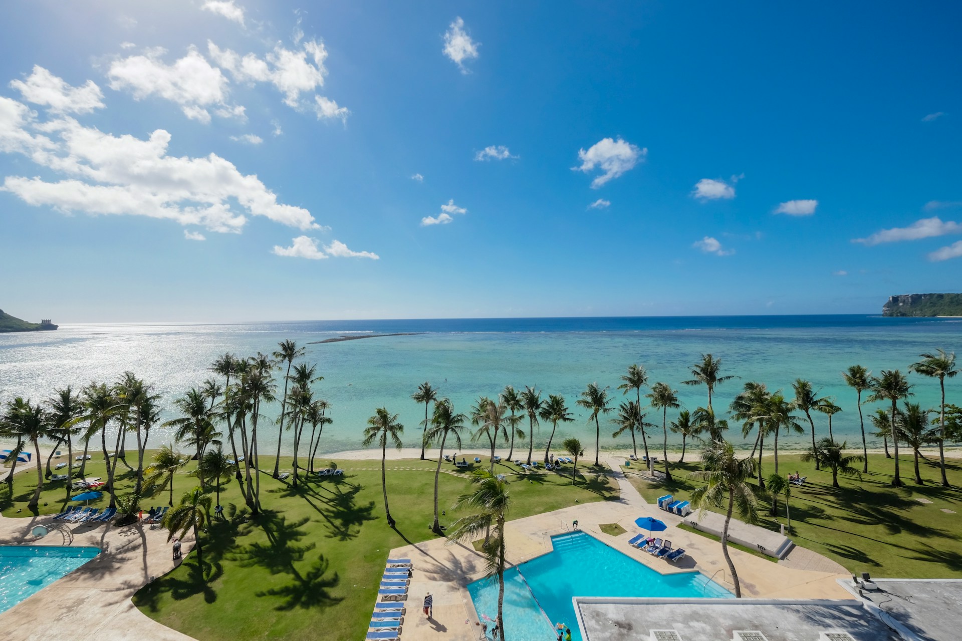 The coastline off Guam