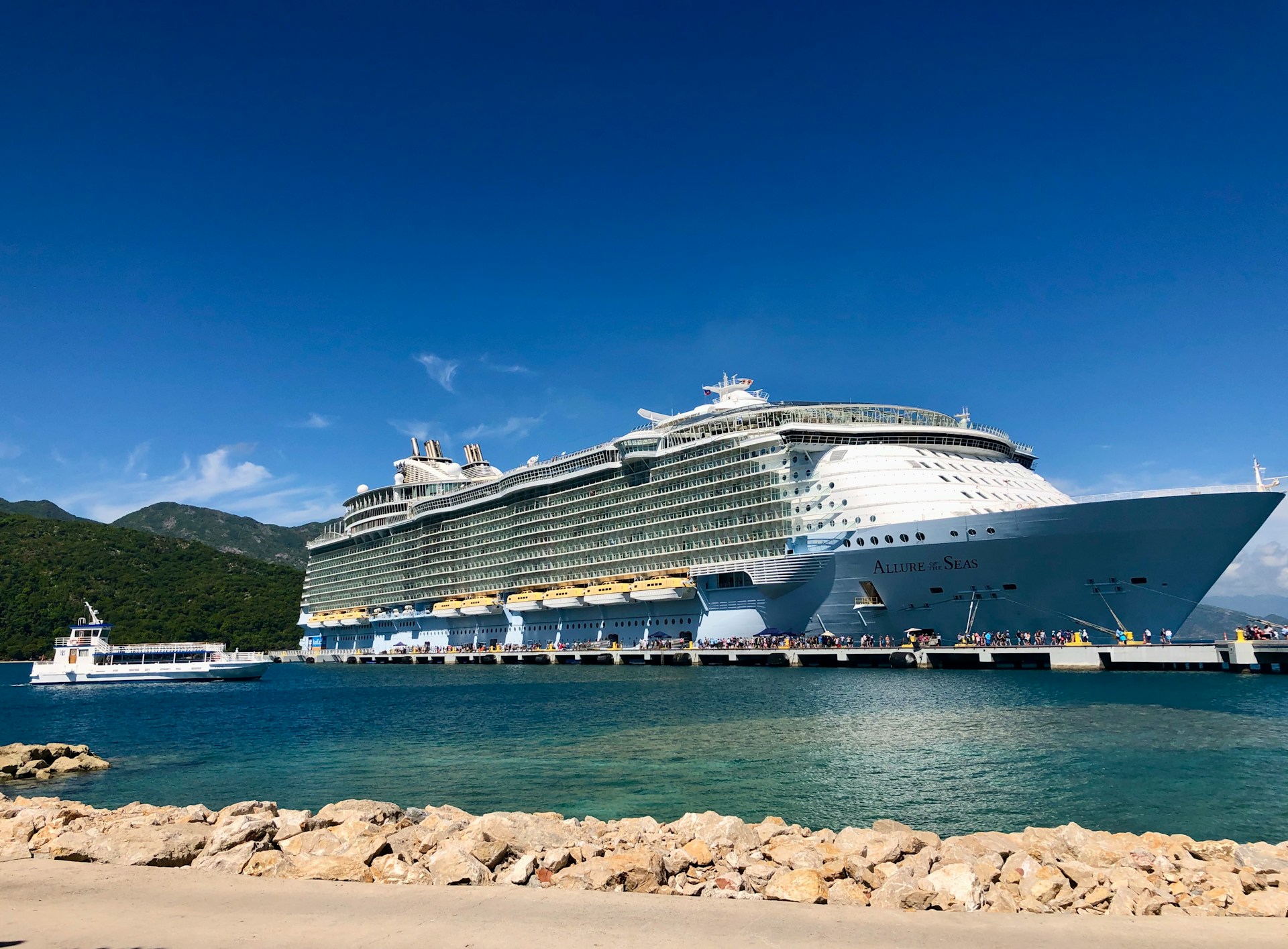 Royal Caribbean's Allure of the Seas in dock