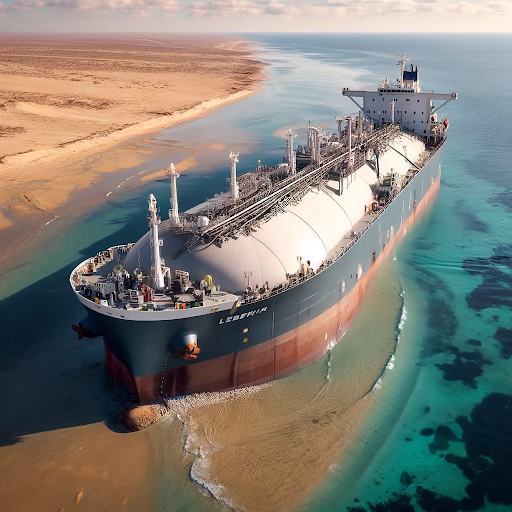 State of Emergency as Gas Carrier Runs Aground Off Egypt