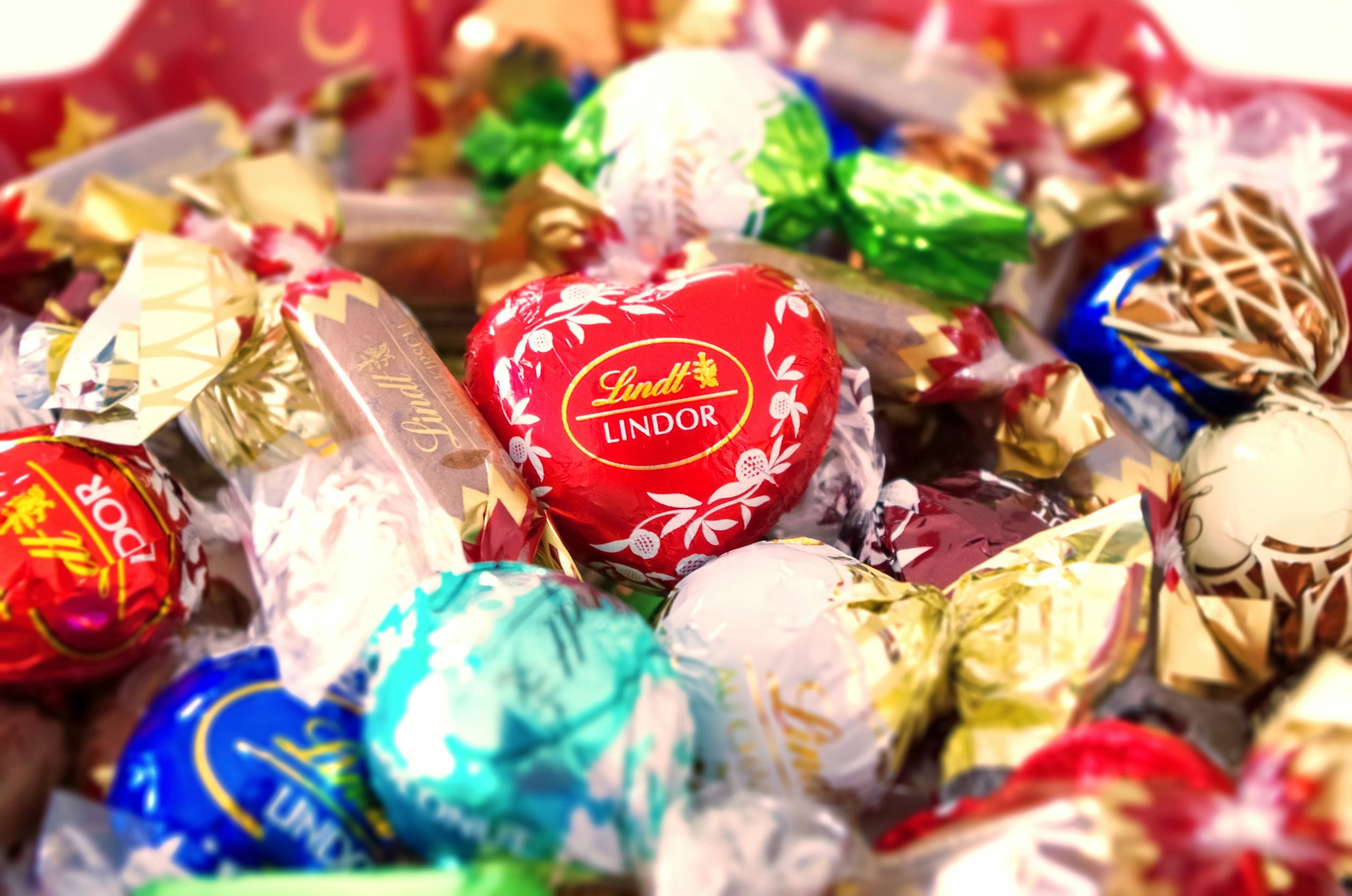 A selection of chocolates include Lindt Lindor