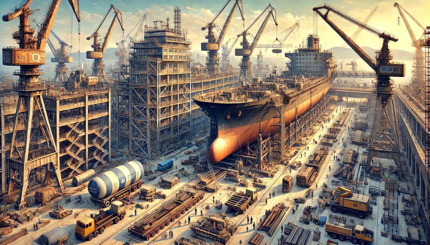 A Chinese shipyard