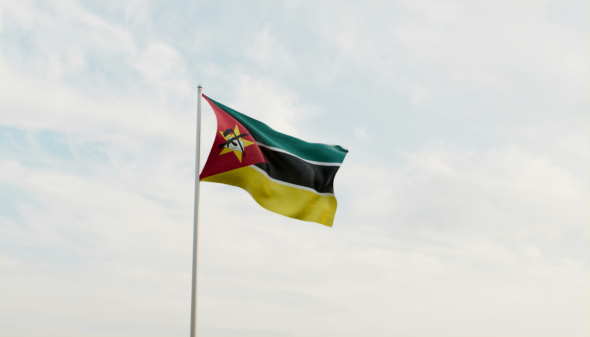 The flag of Mozambique