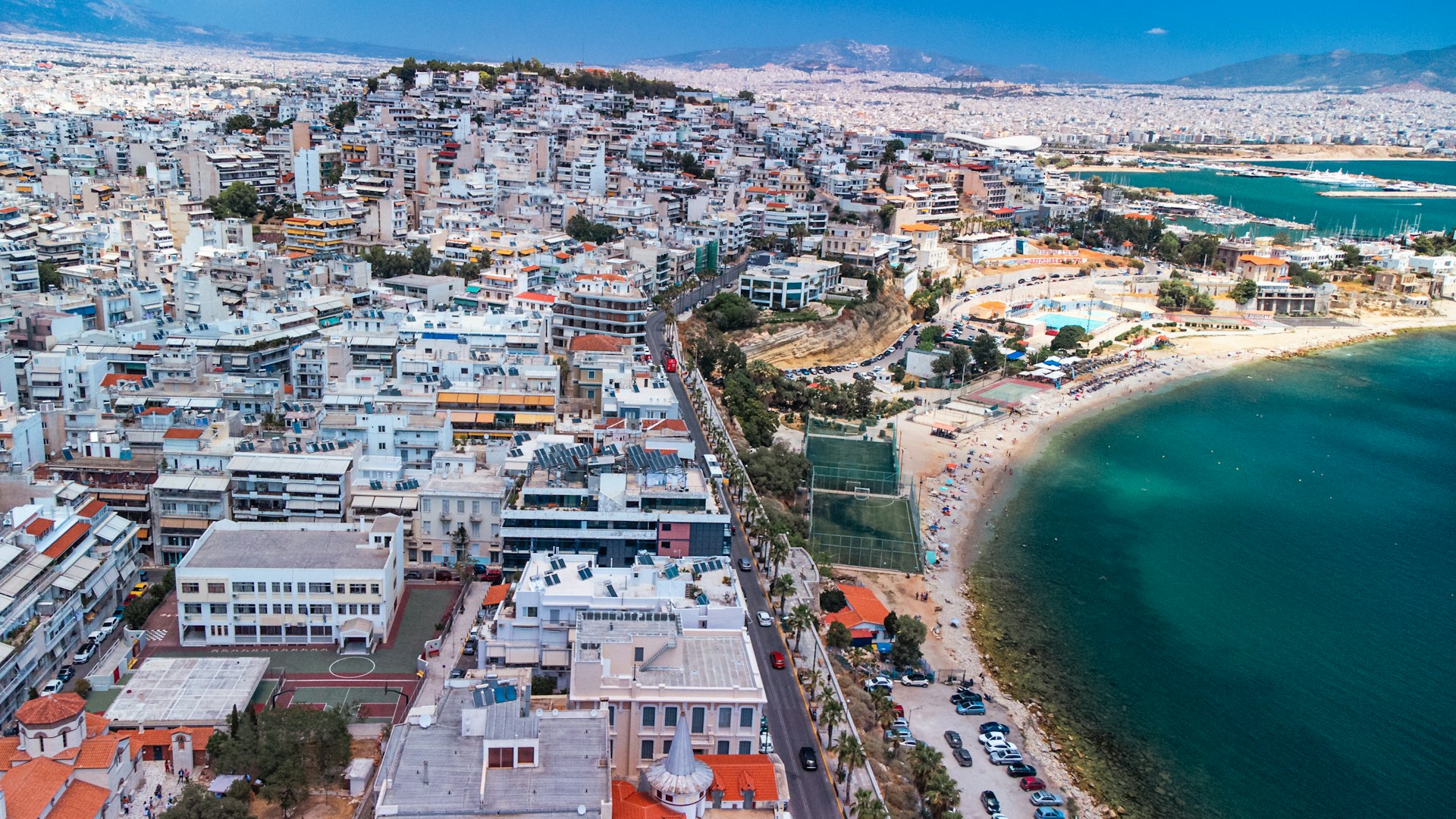 The port of Piraeus in Athens