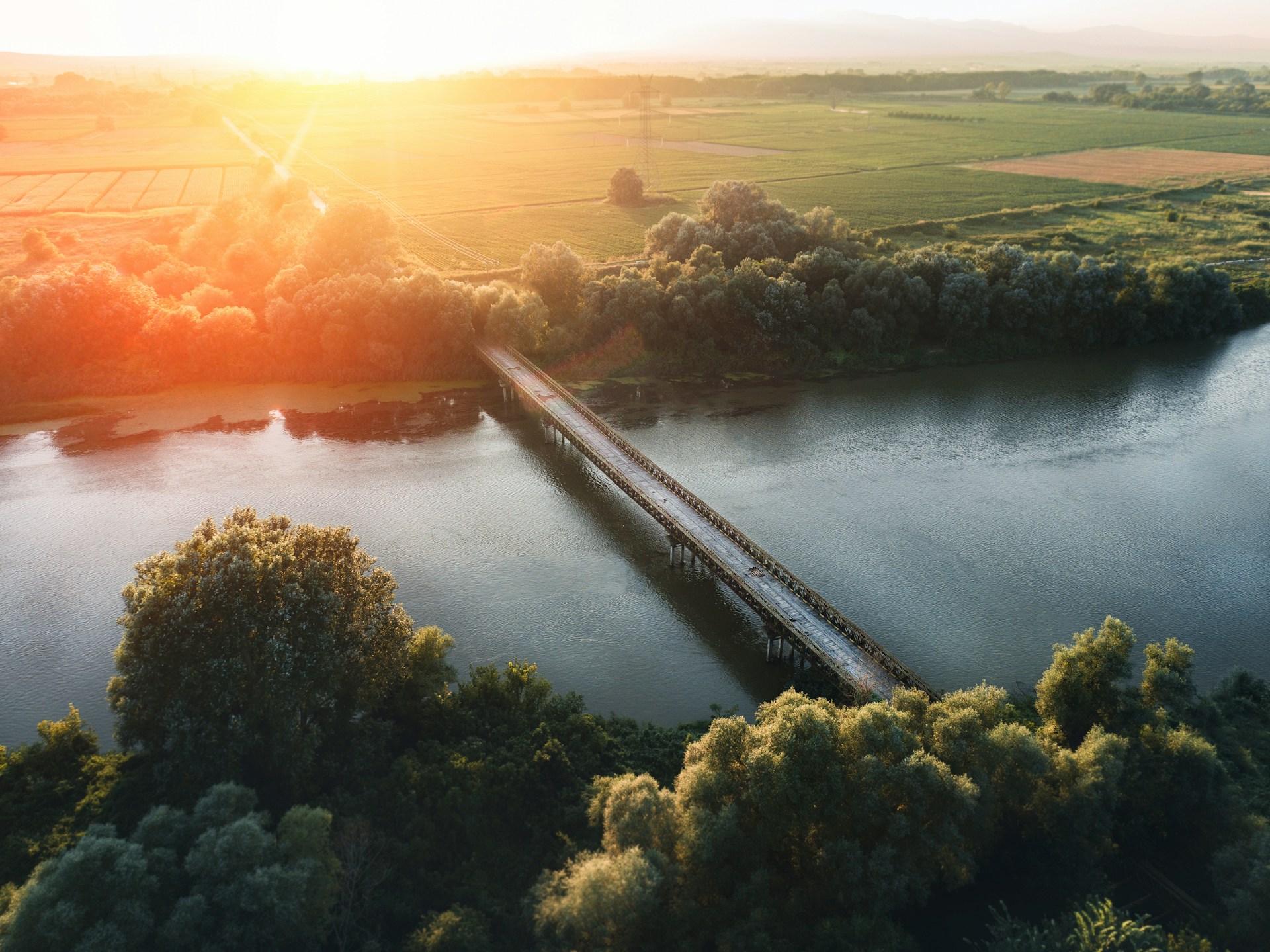 A bridge across a river