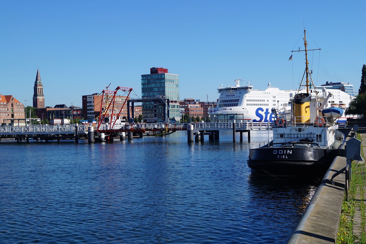 A Stena Line ship in harbor