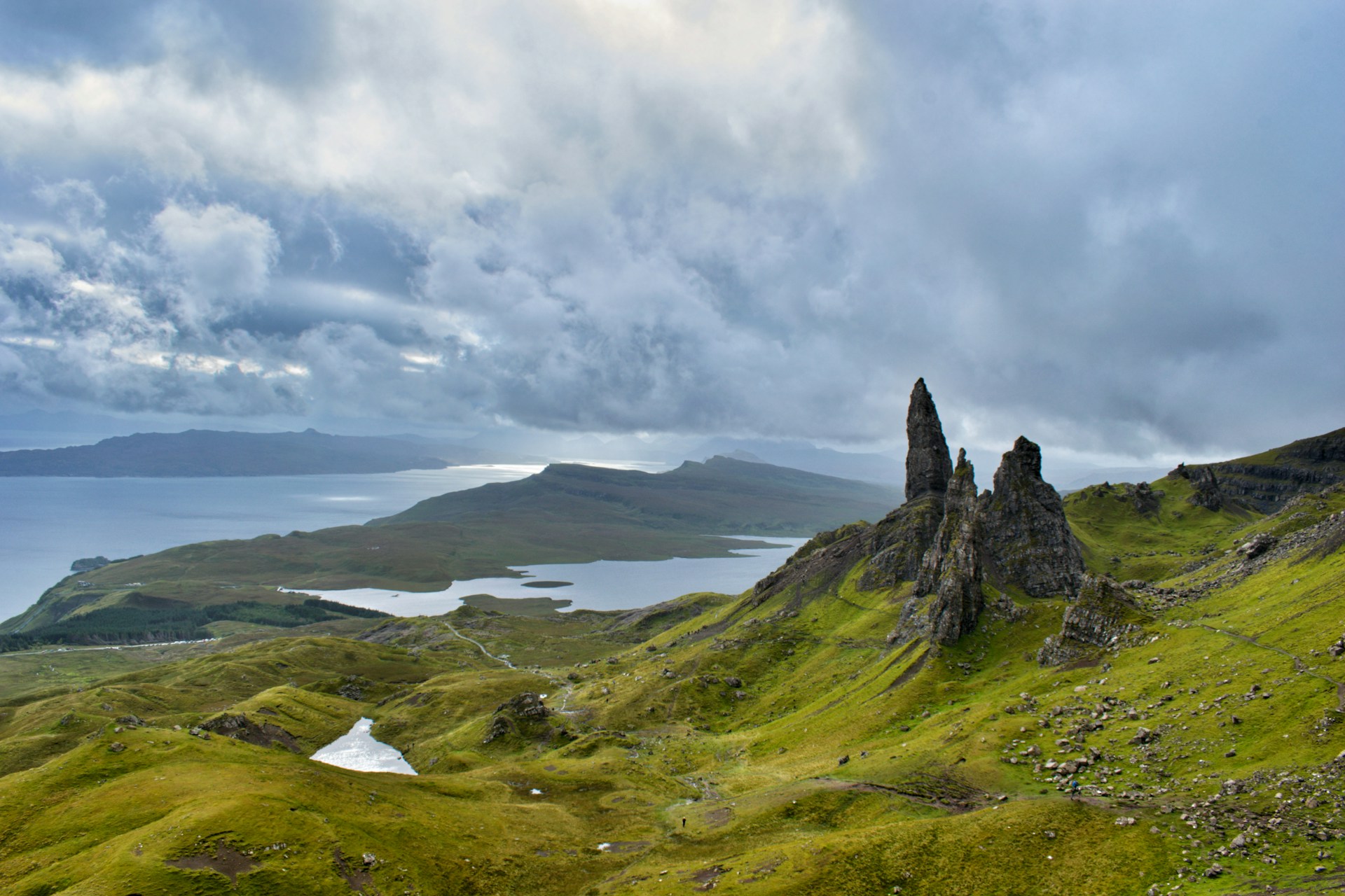 View across the Isle of Skye to the sea