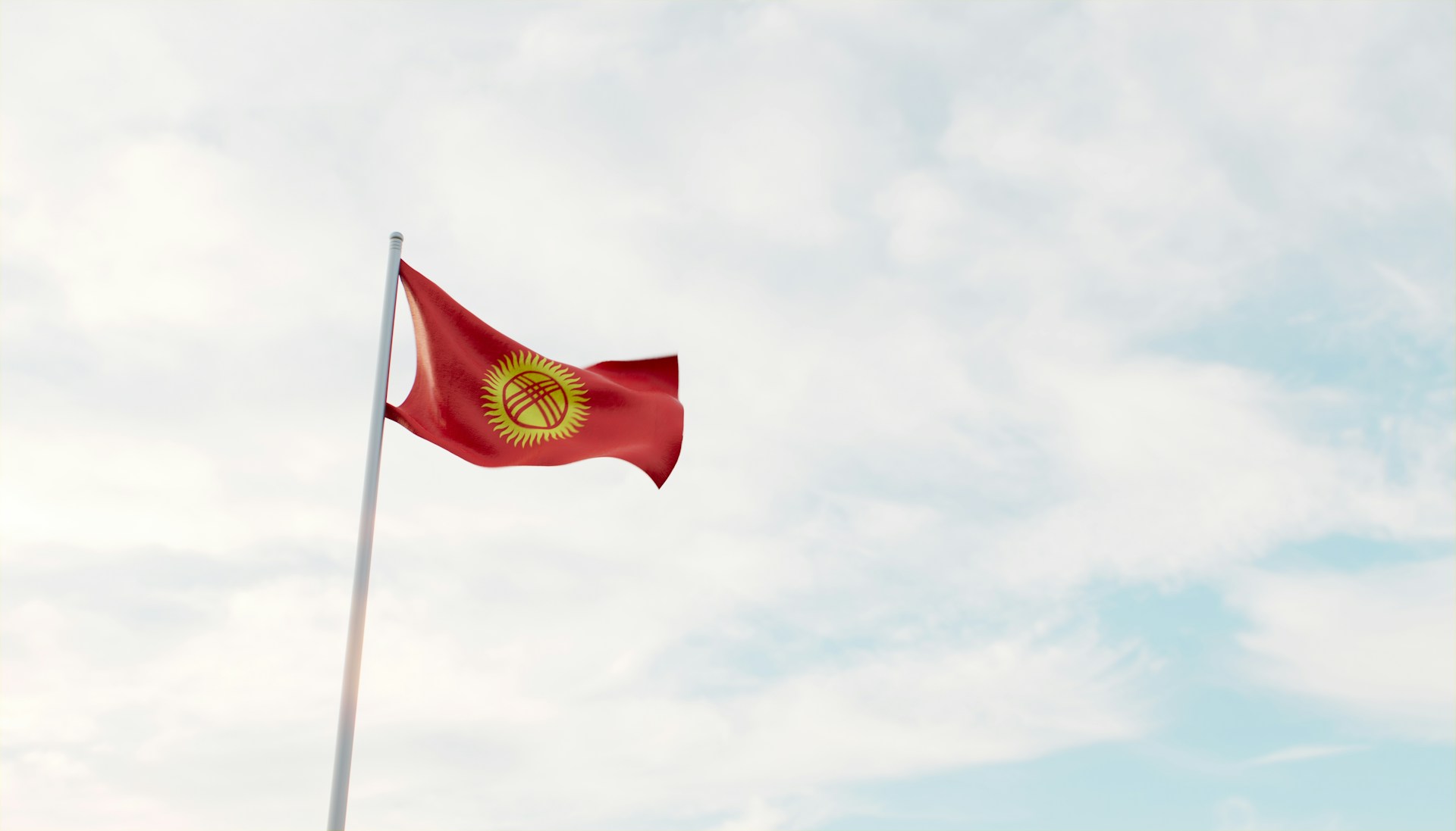 The Kyrgyzstan flag