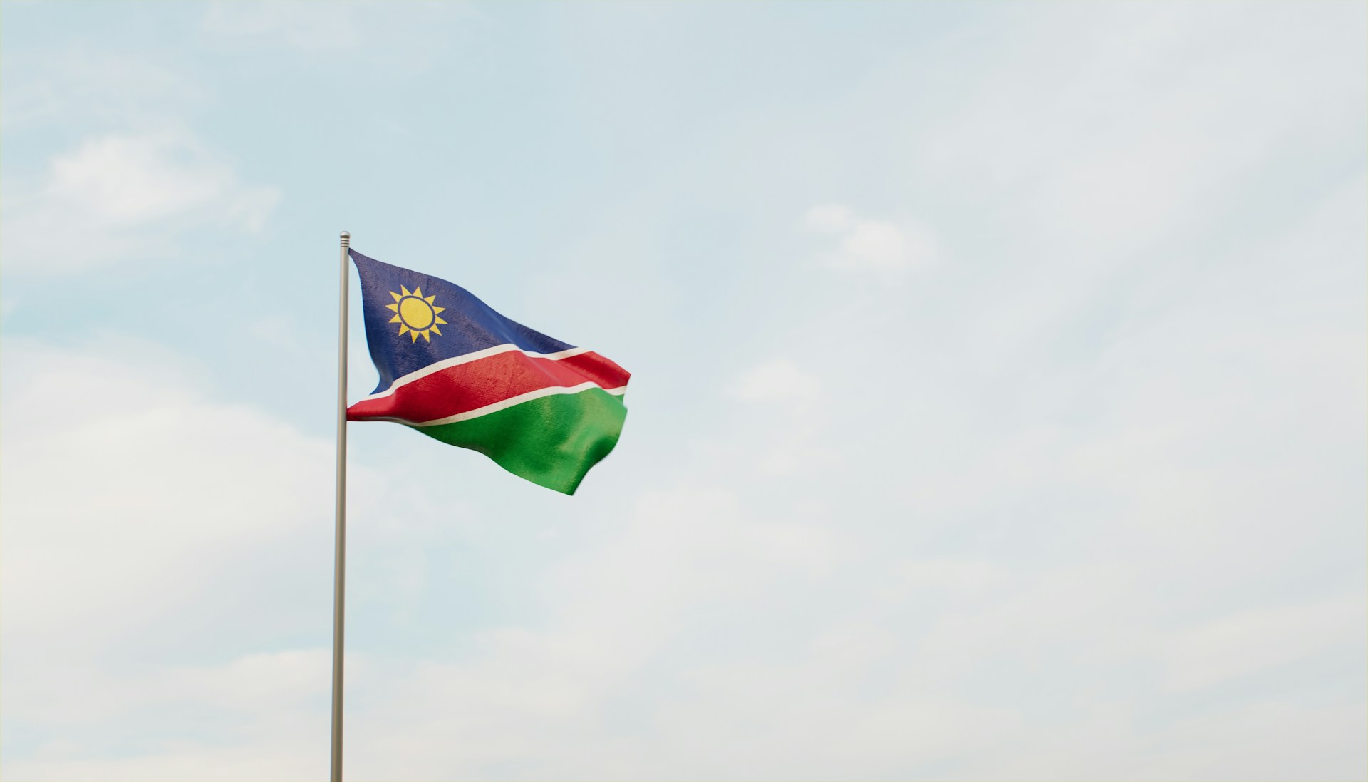 The flag of Namibia