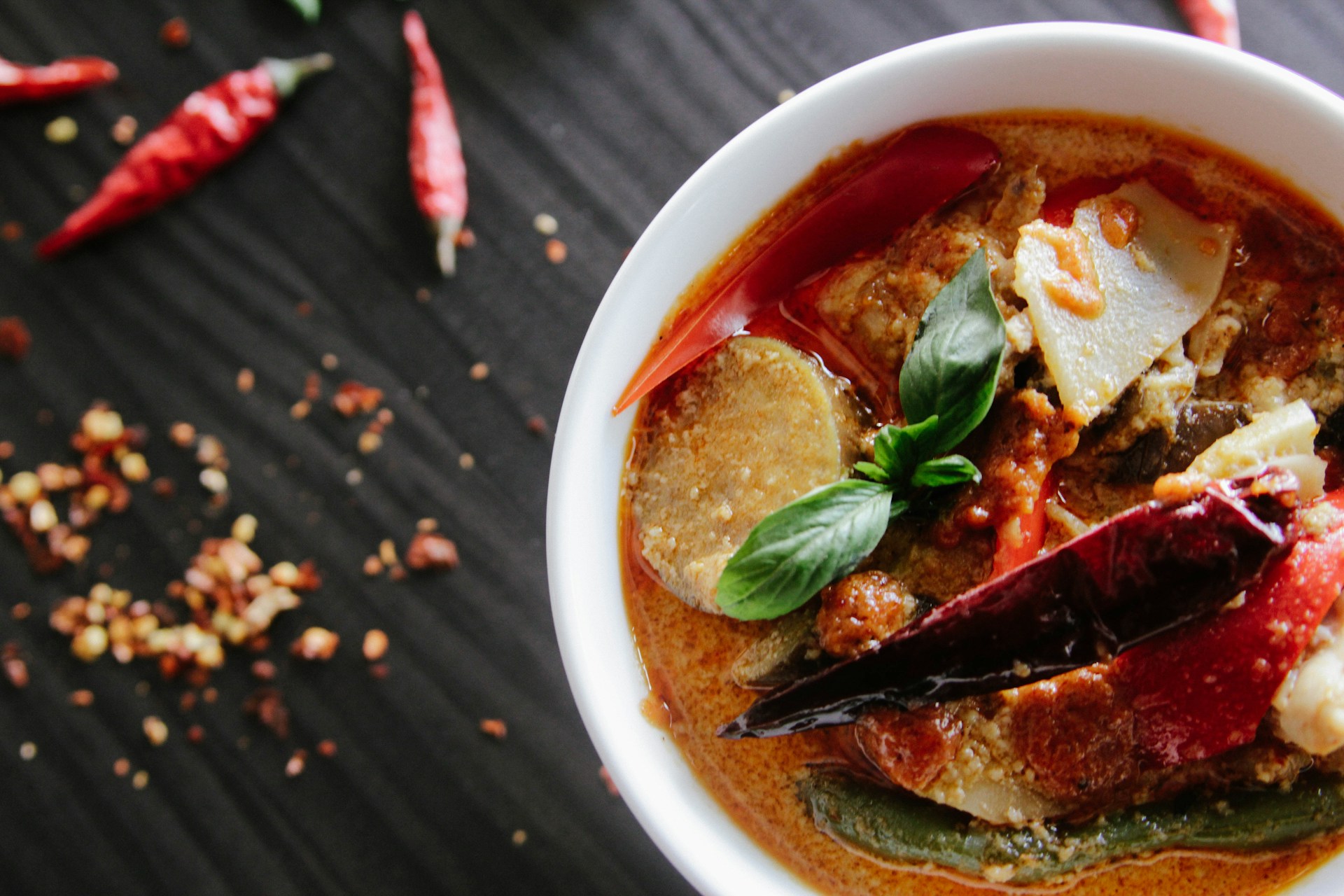 A bowl of Thai food