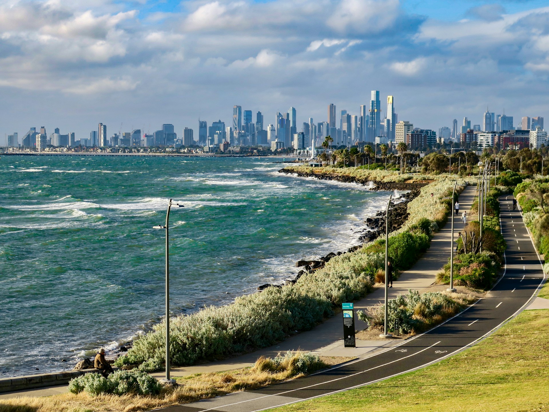 The Melbourne coastline