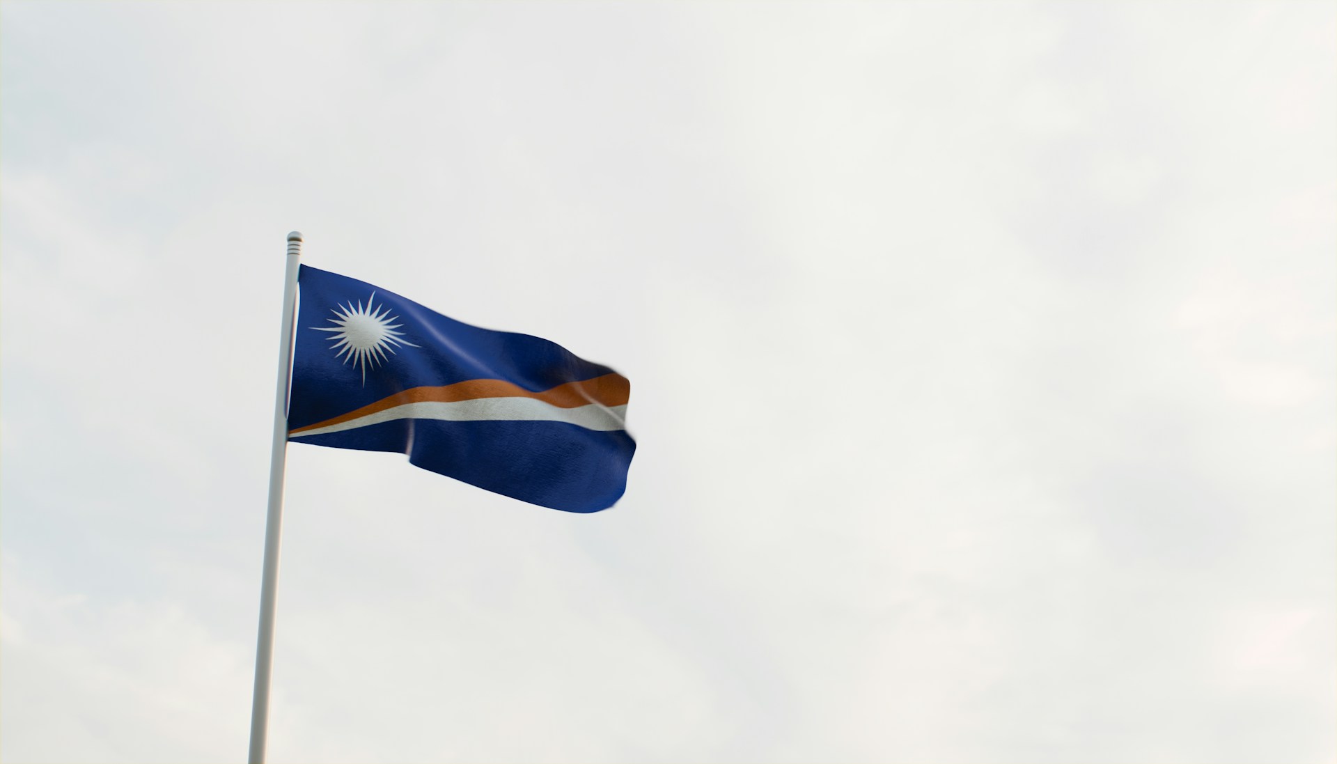 The flag of the Marshall Islands