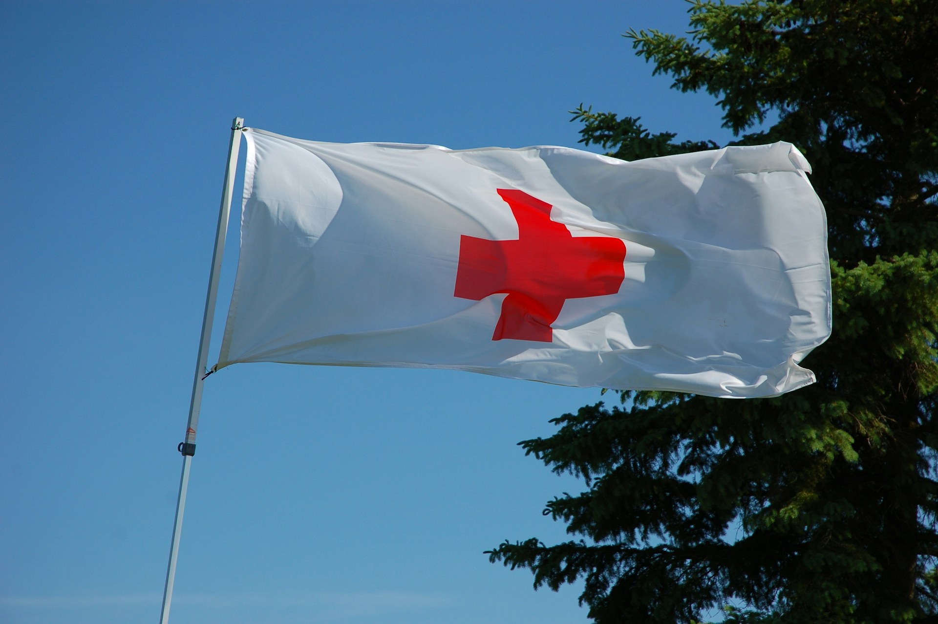 A Red Cross flag