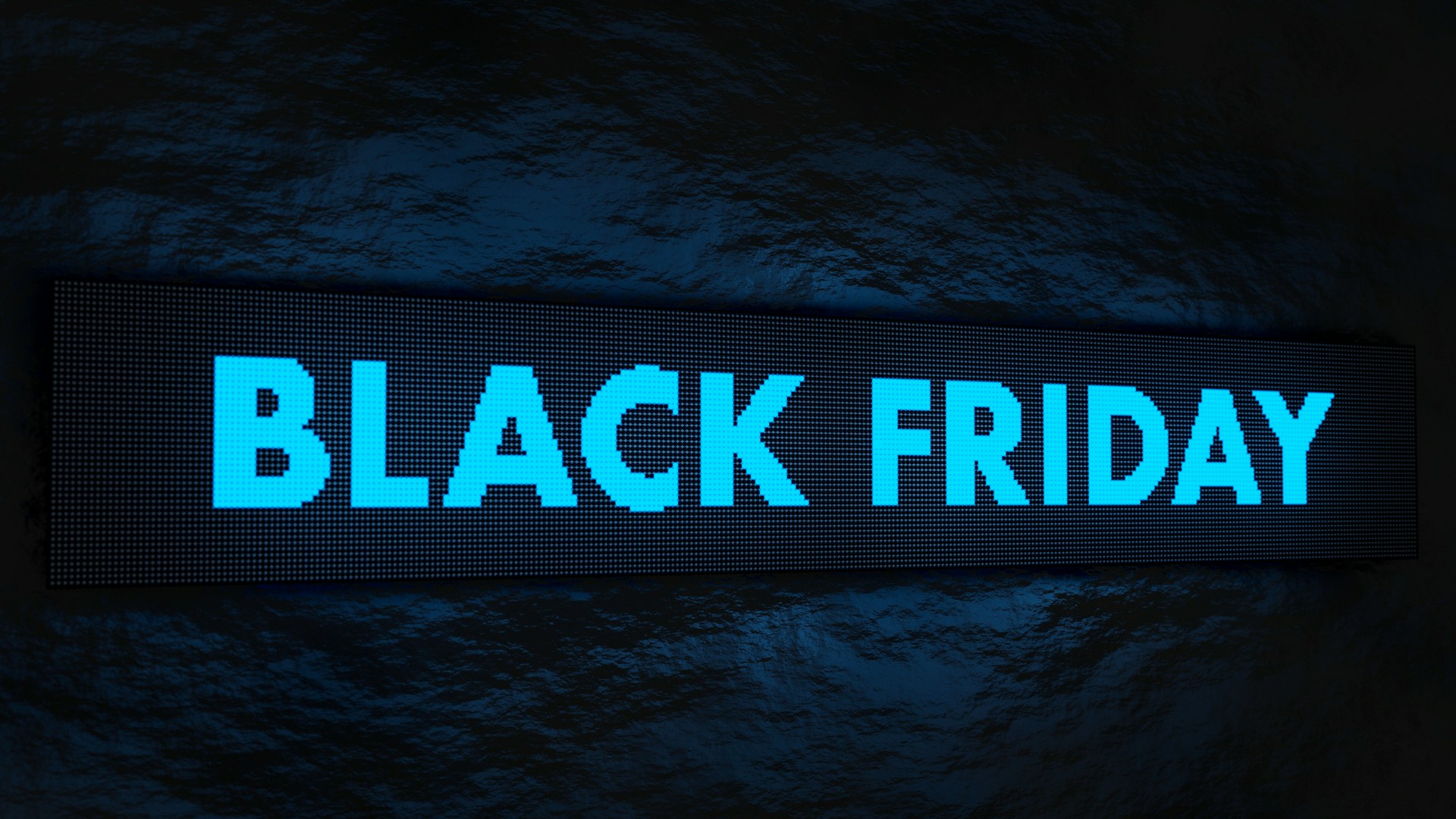 An electronic Black Friday sign