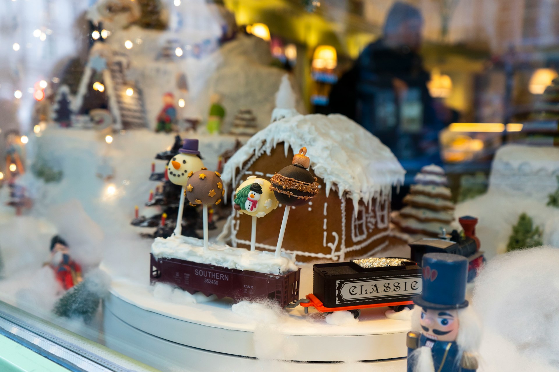 A festive gingerbread house