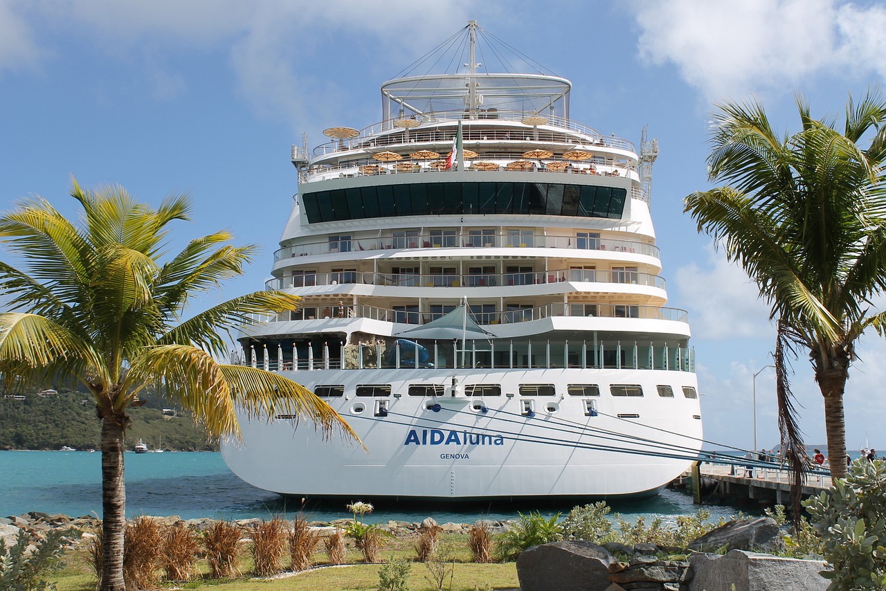 The AIDAluna cruise ship in dock