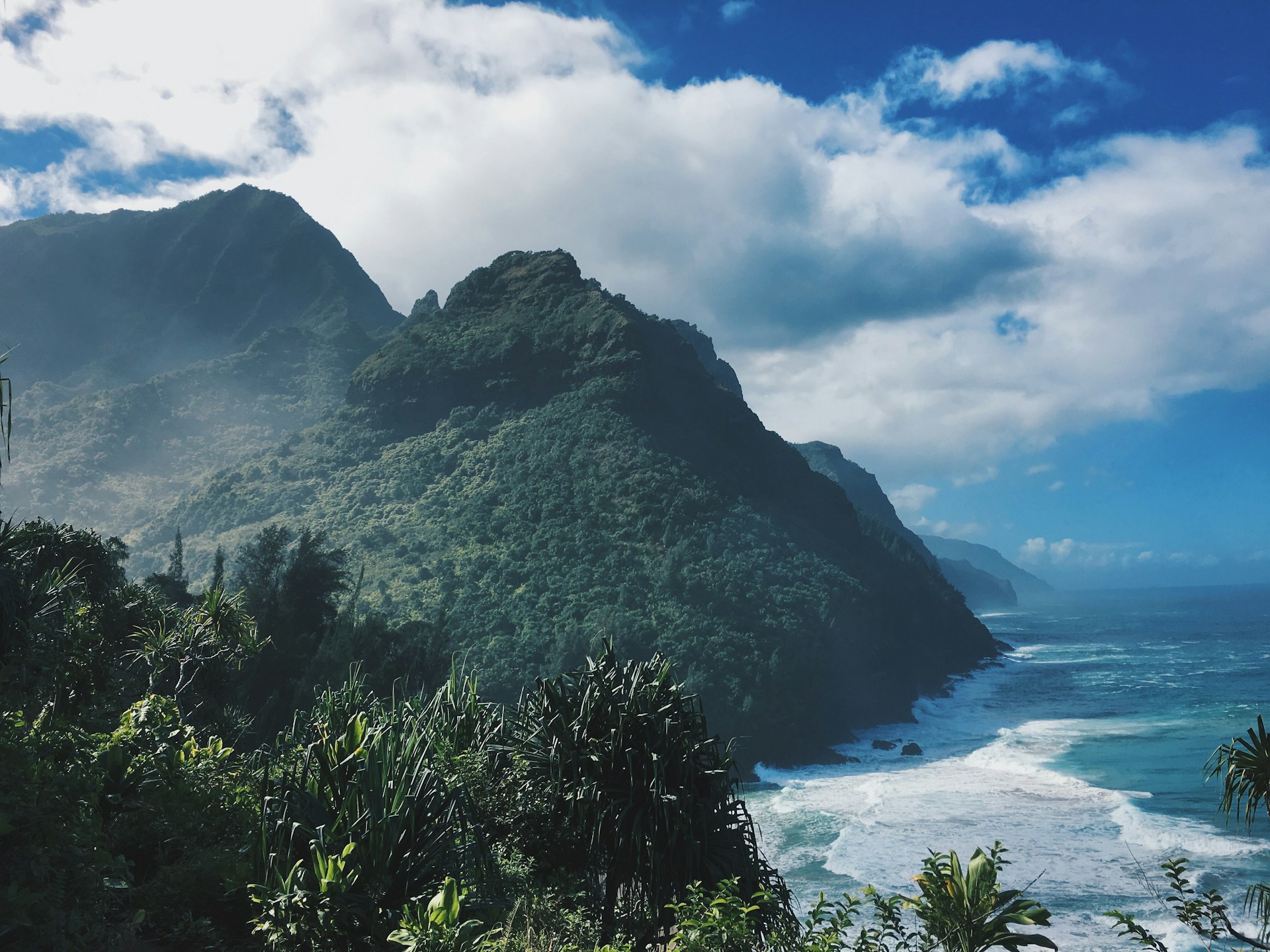 The Napali coastline