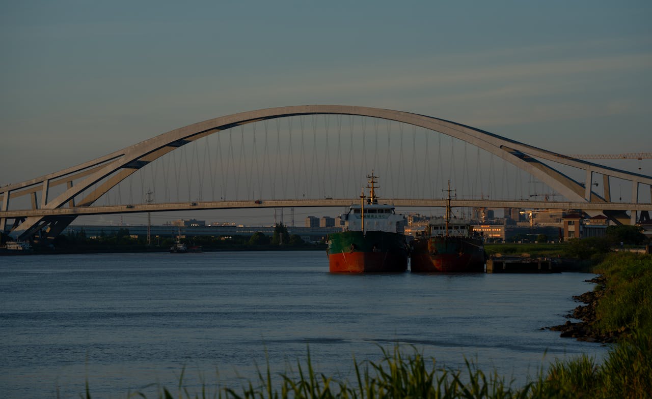 Ships in Ningbo harbor