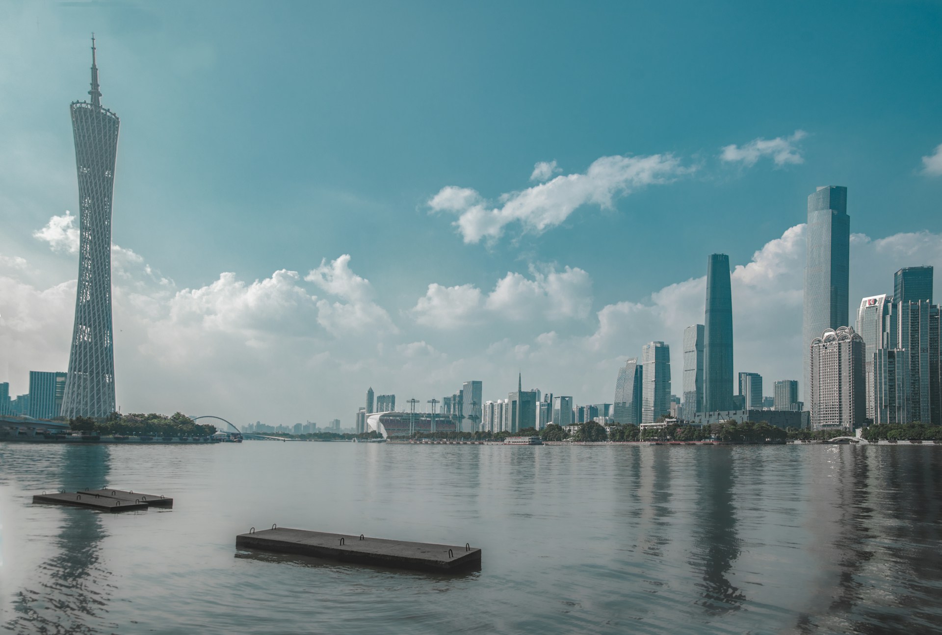 Guangzhou seen from the water