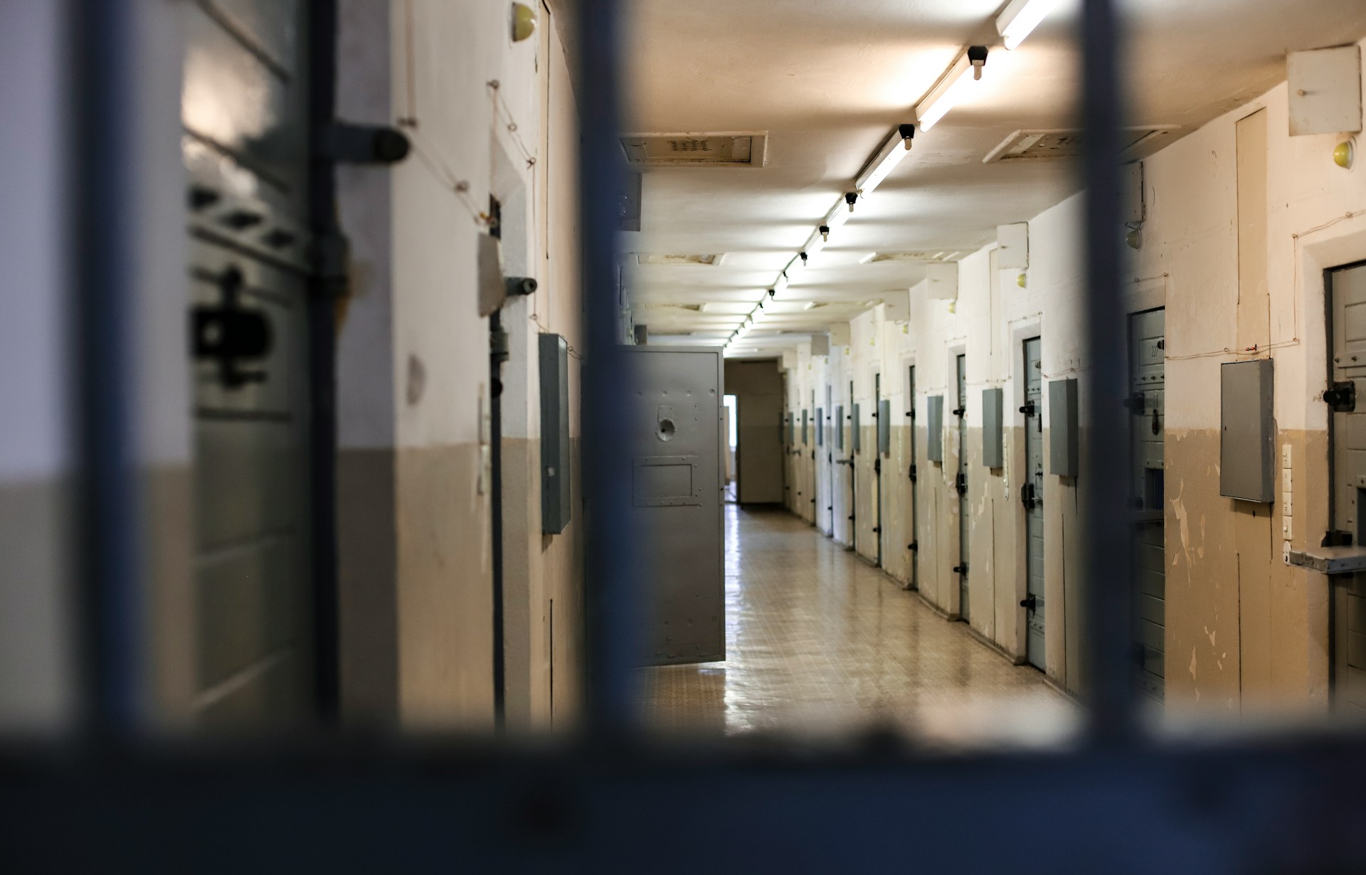 the interior of a jail