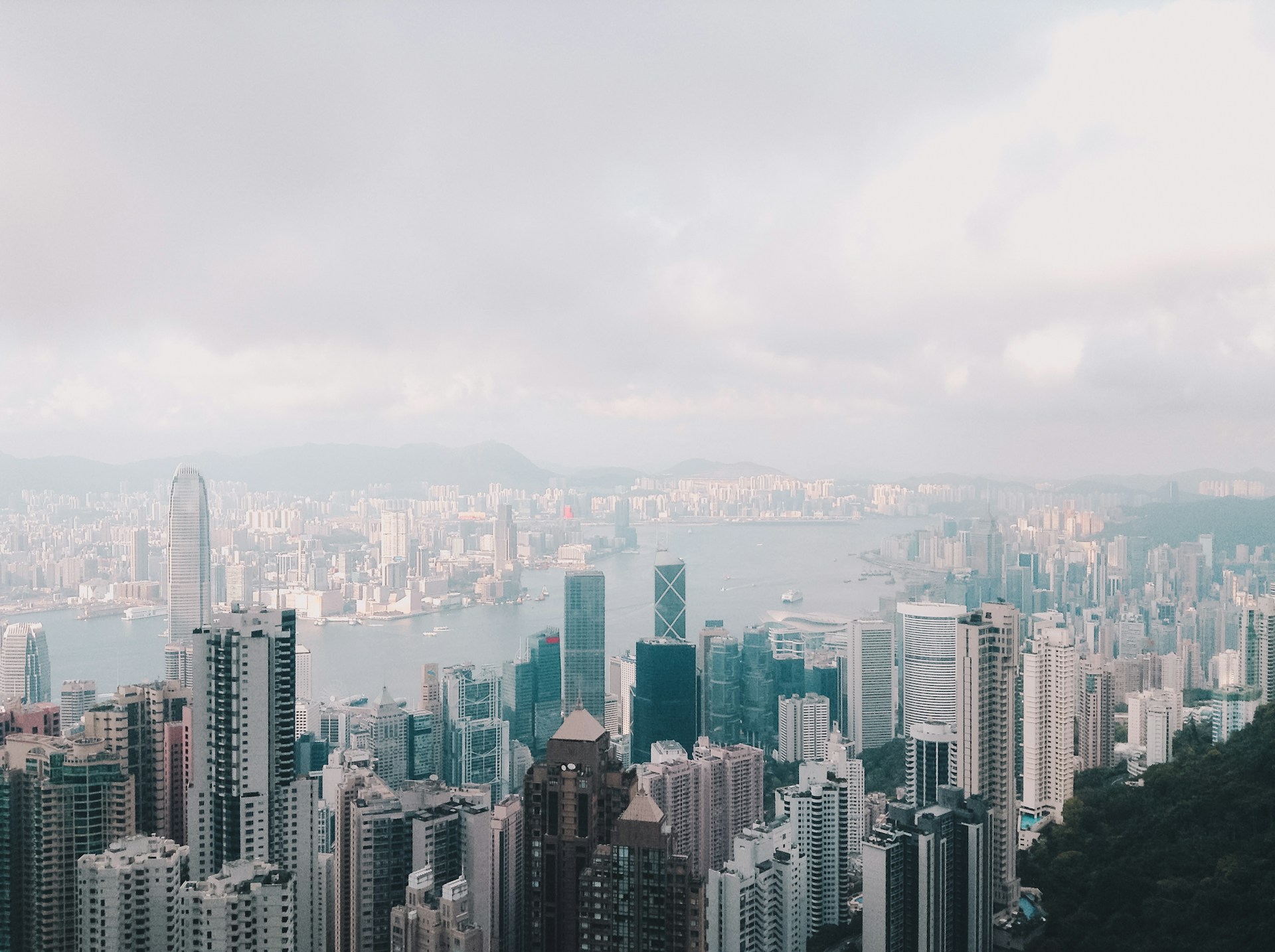 aerial view of Hong Kong