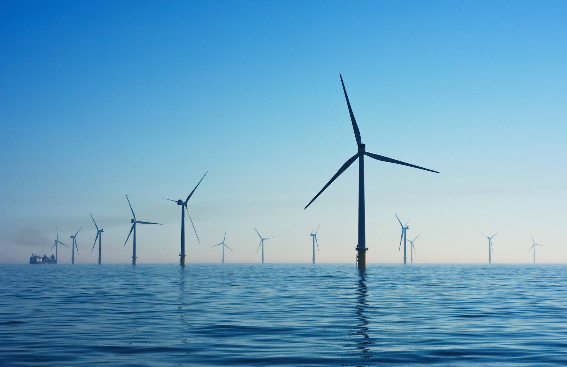 Wind farm at sea