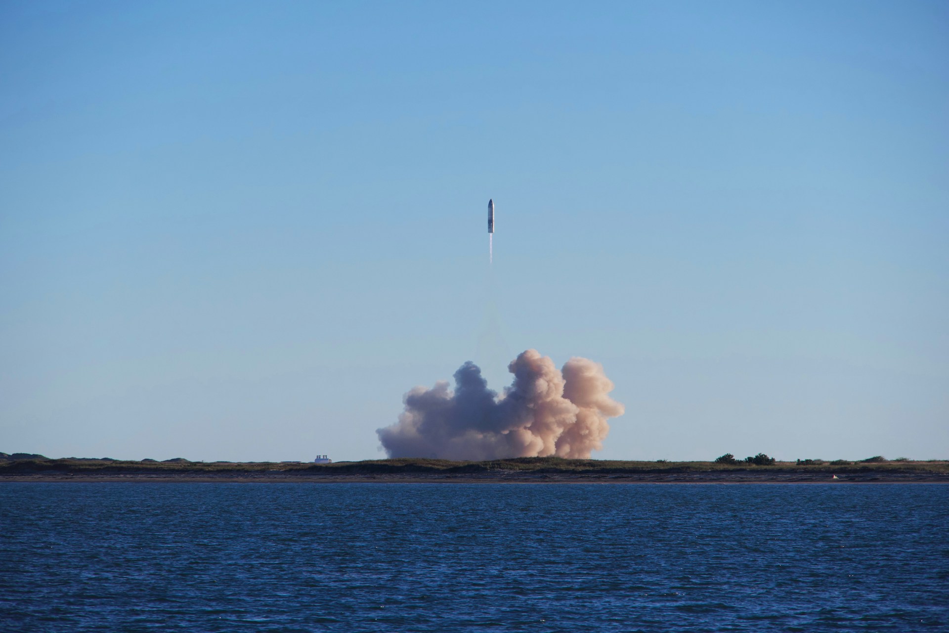 A cloud of smoke on the horizon