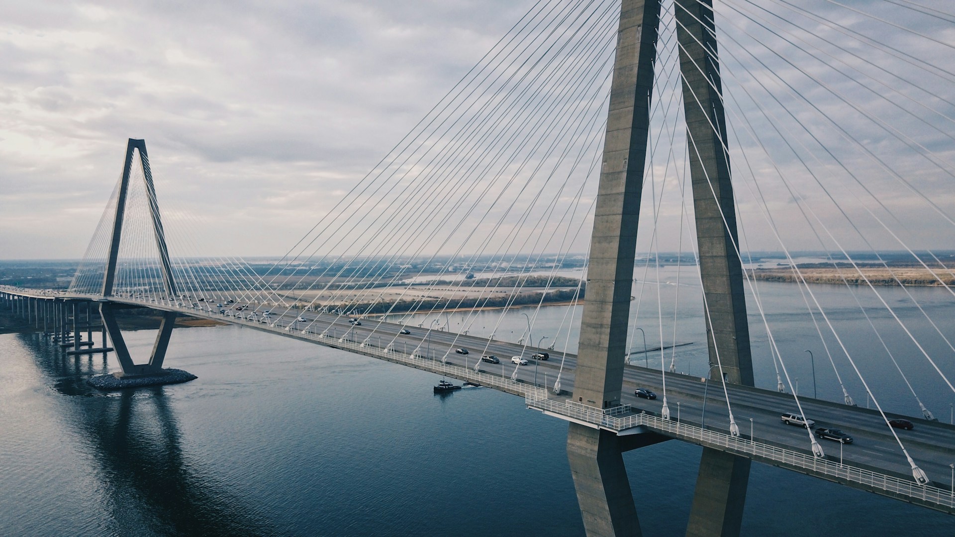 Suspension bridge in Charleston