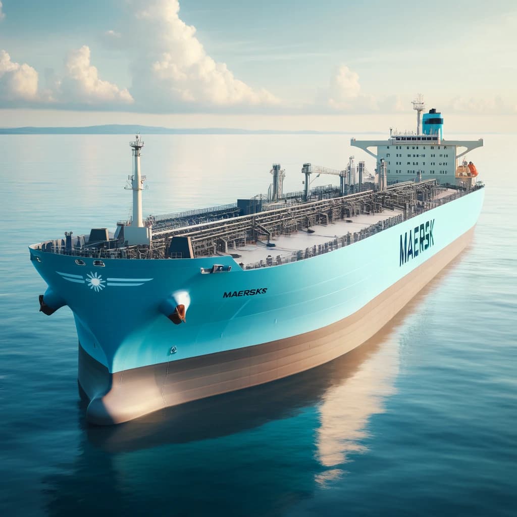 A Maersk tanker at sea