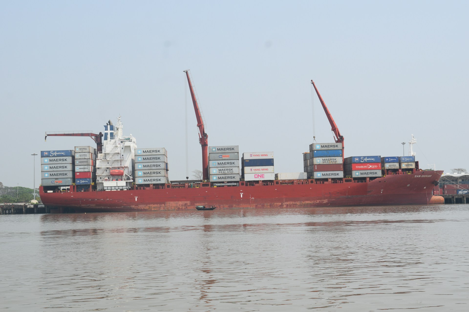 A ship in Mongla Port, Bangladesh