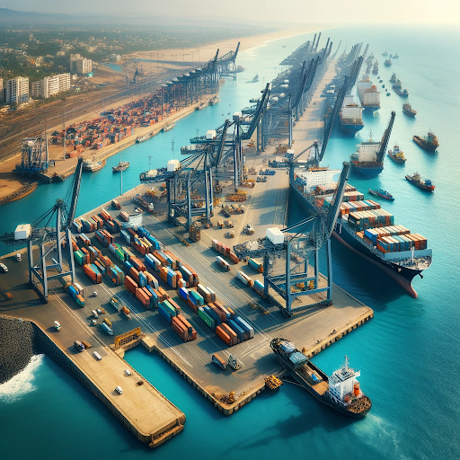 AI generated image of Gopalpur Port, India