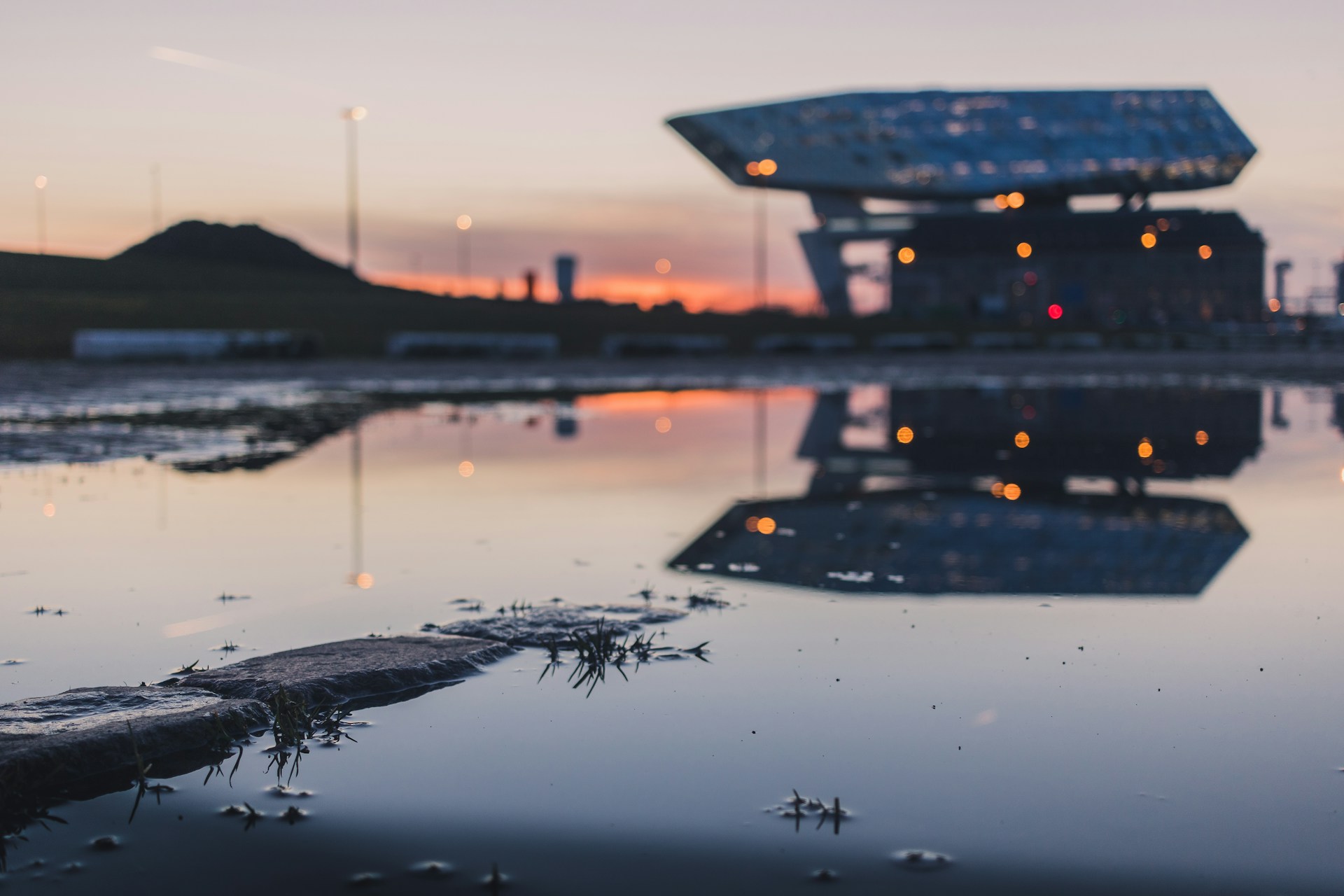 Port of Antwerp-Bruge at dusk