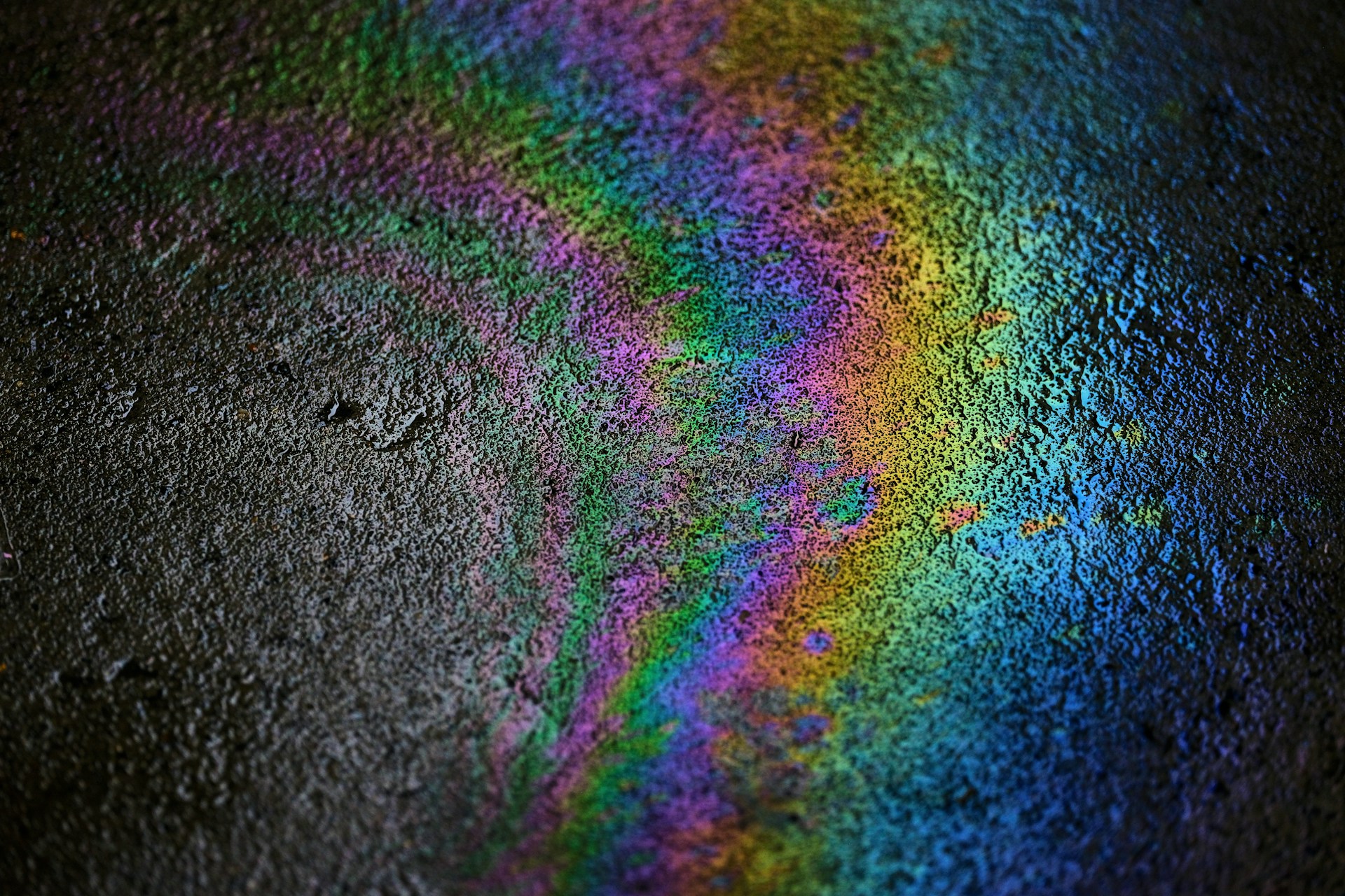 Aerial view of an oil spill