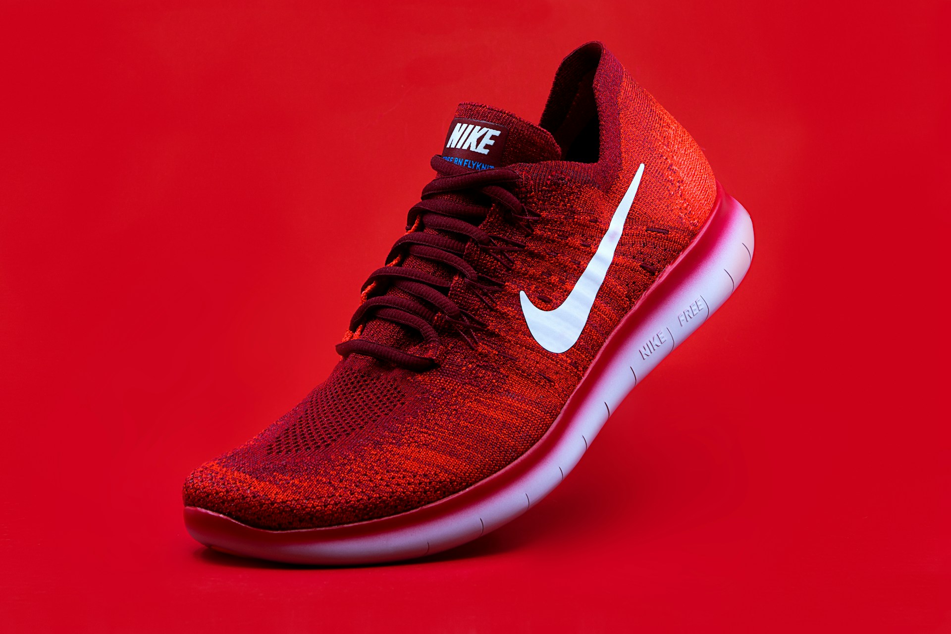 A red Nike sneaker