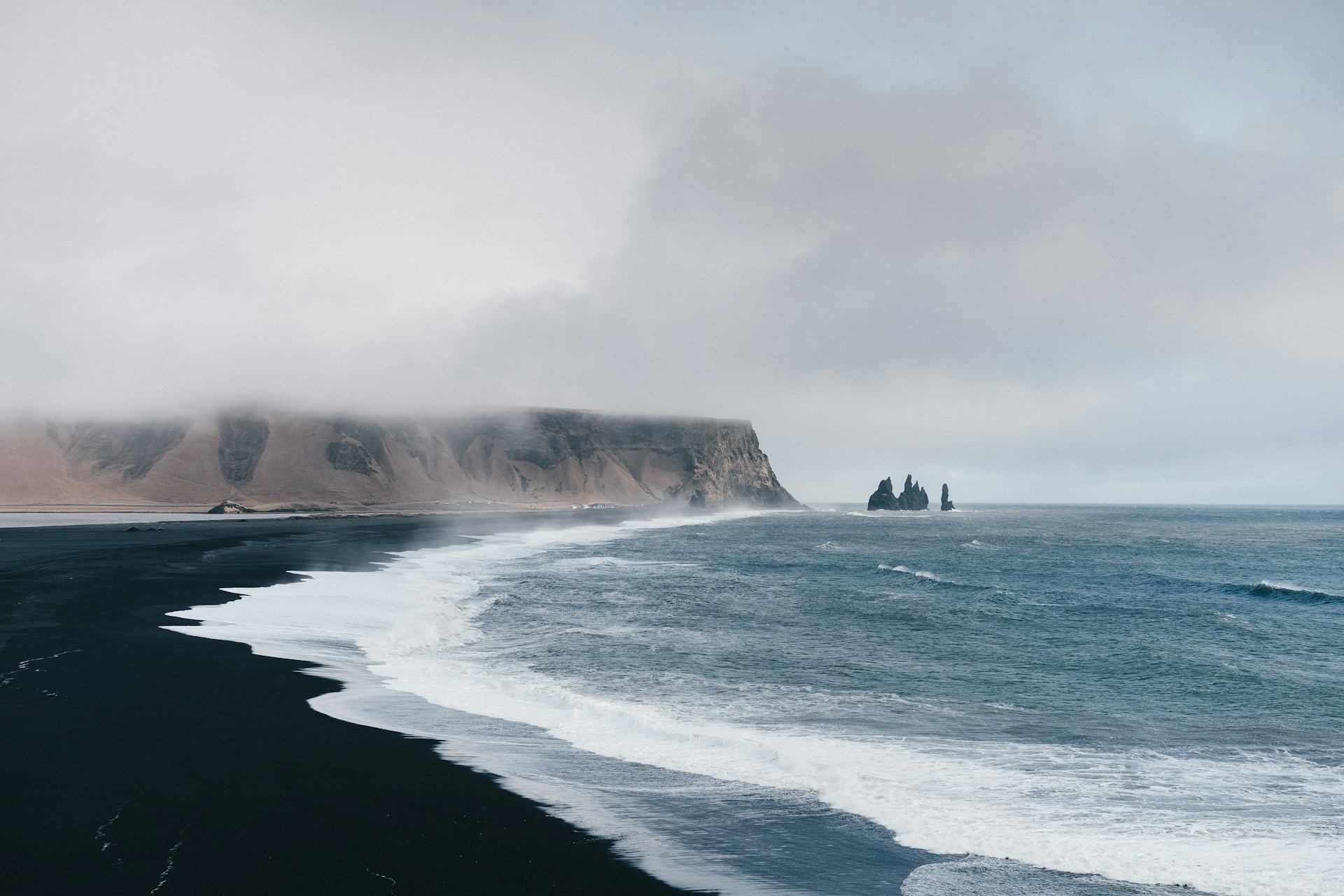 A coastline in Iceland