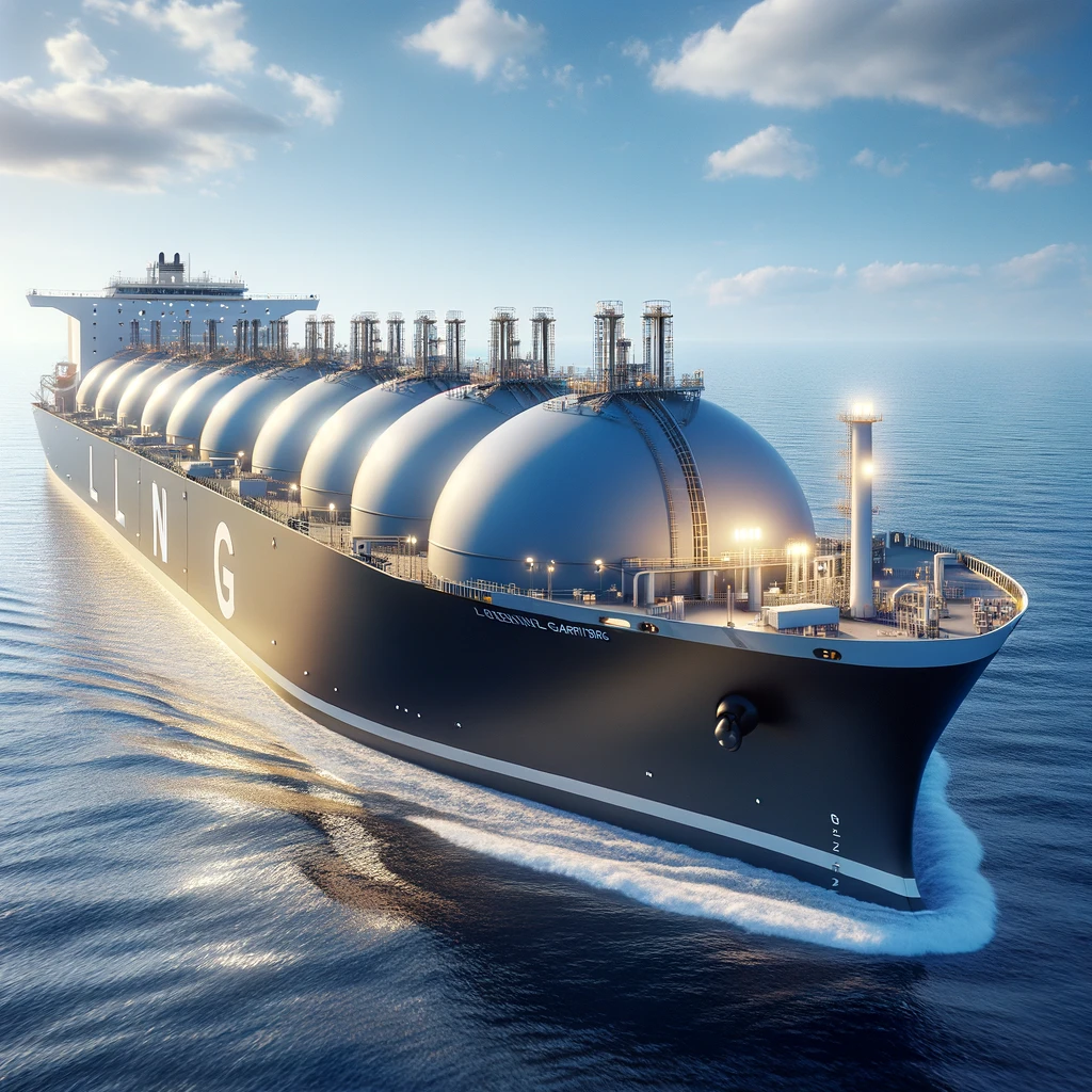 AI generated image of an LNG carrier