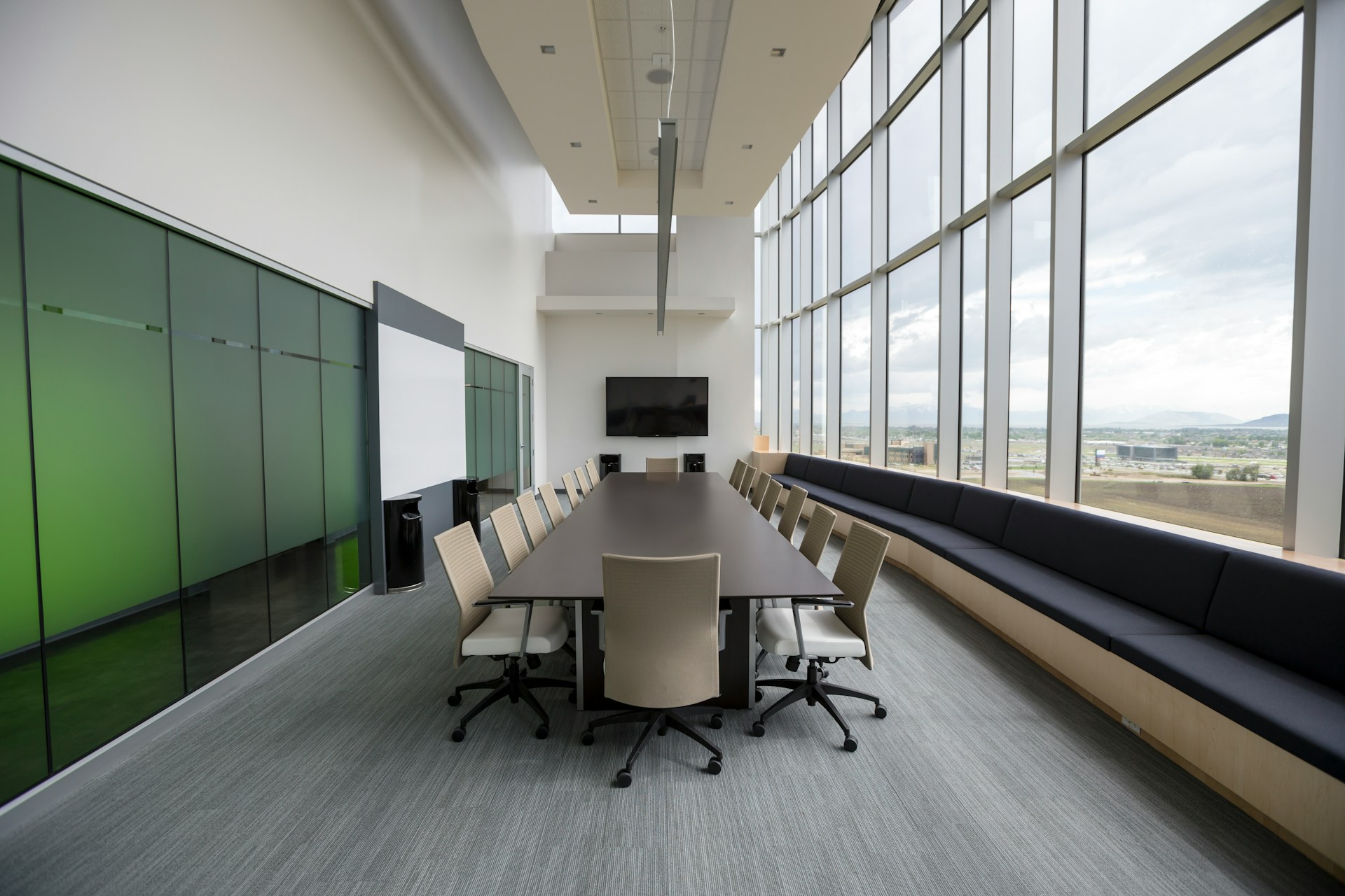 An empty boardroom