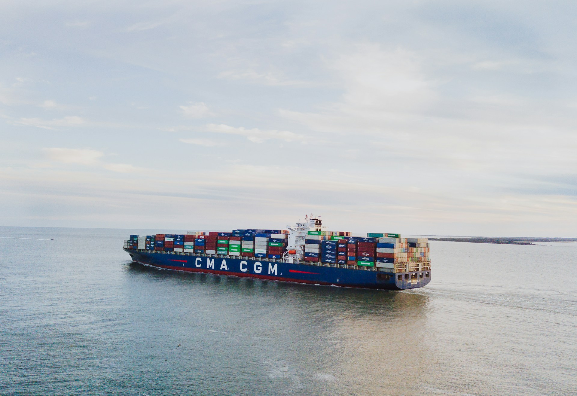 A CMA CGM container ship