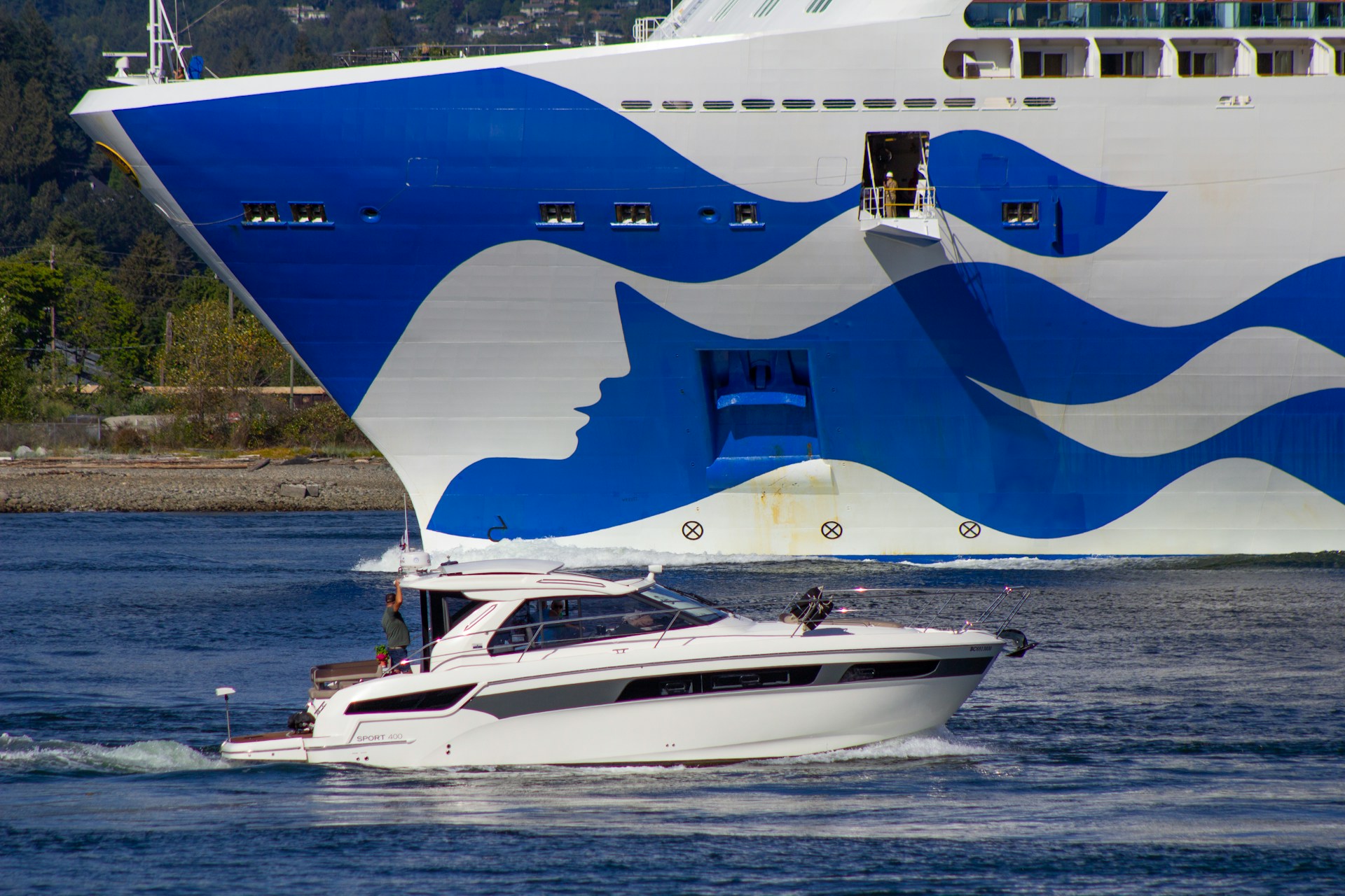 The bow of a Princess cruise ship