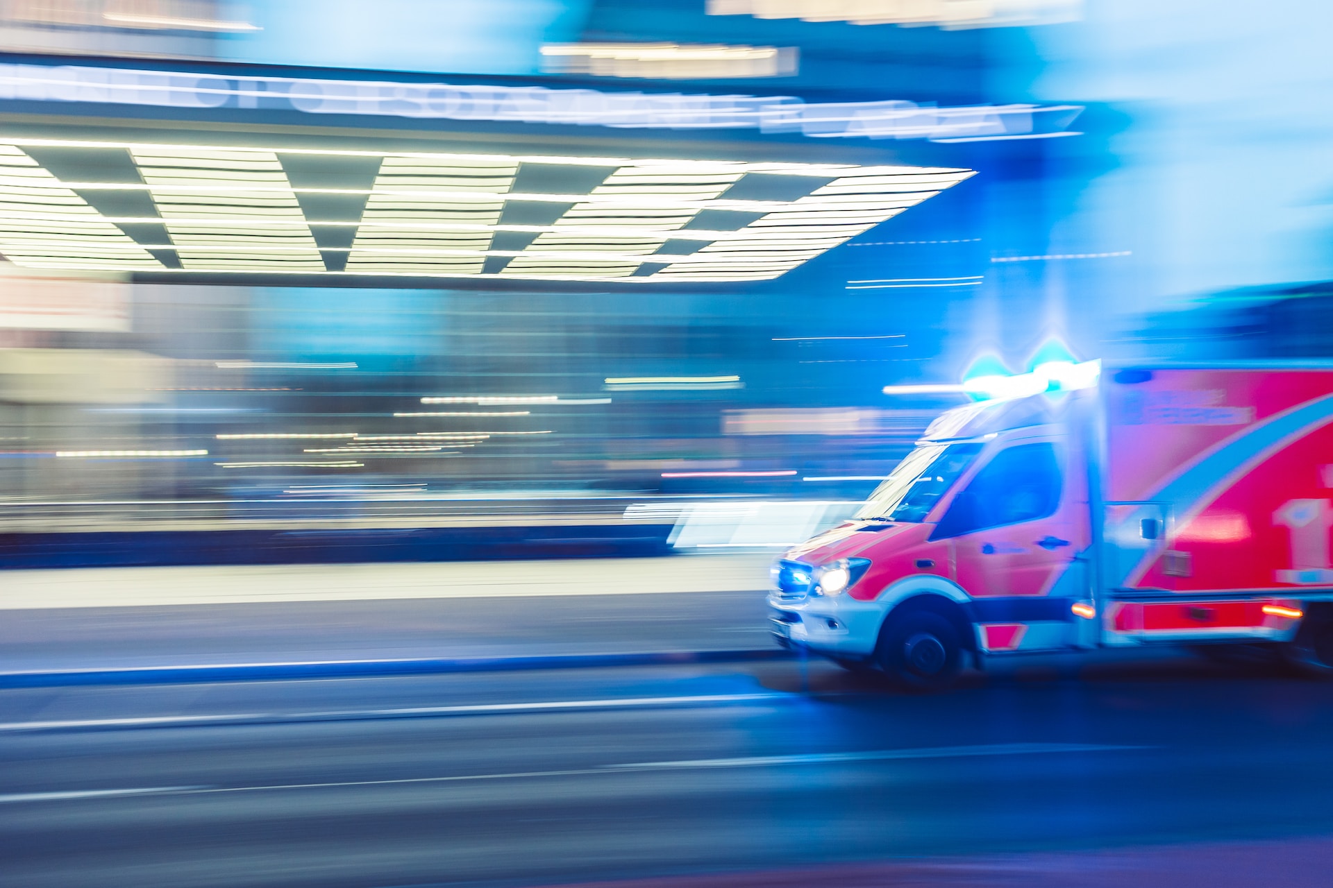 A speeding ambulance