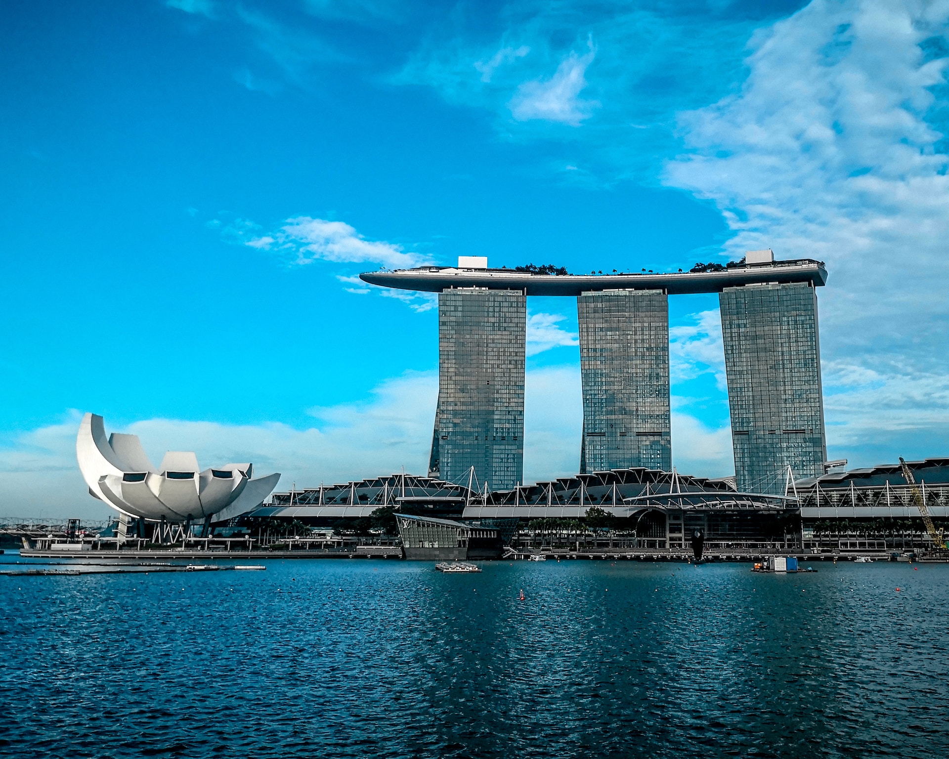 Singapore skyline from the water