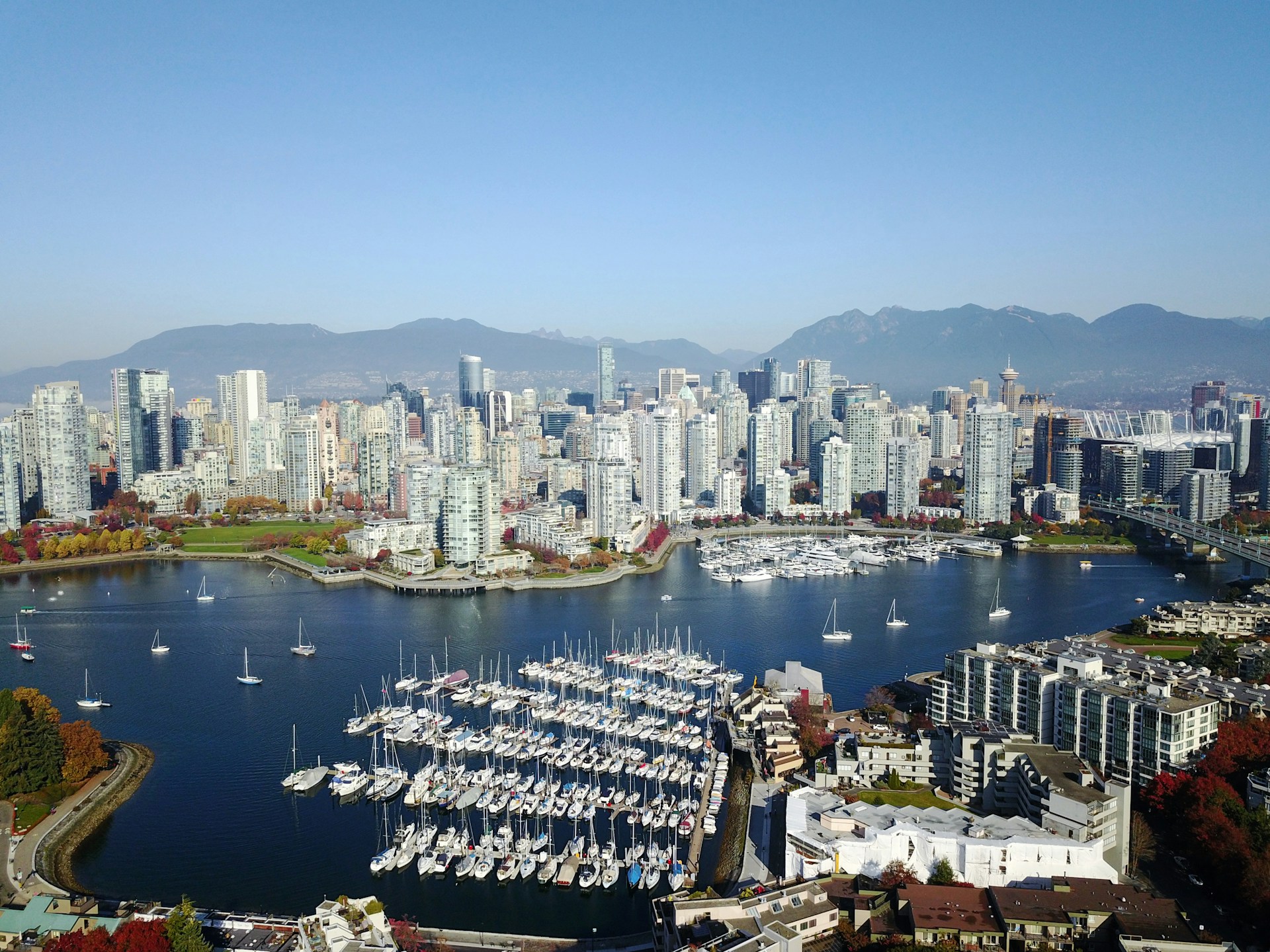 Vancouver skyline and harbor