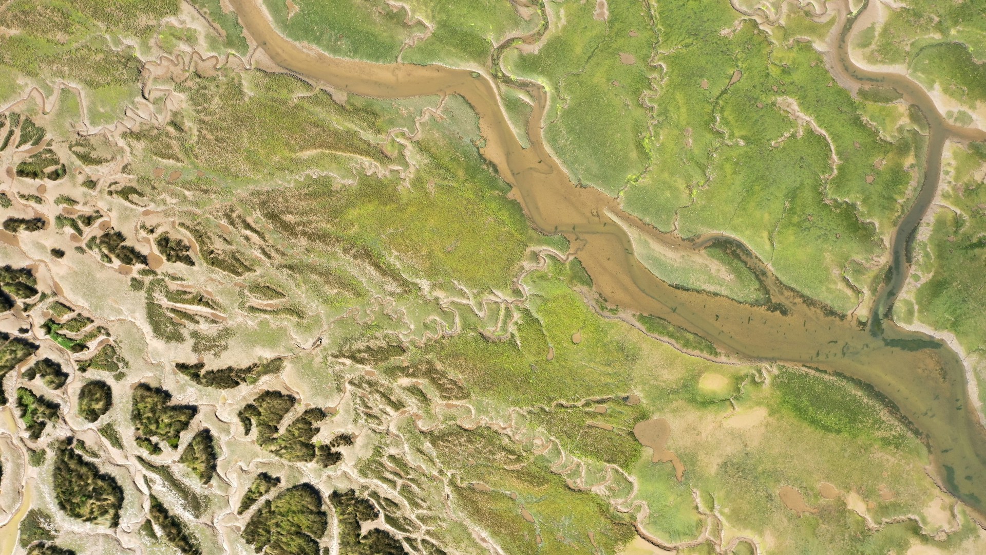 Aerial view of the Yangtze River