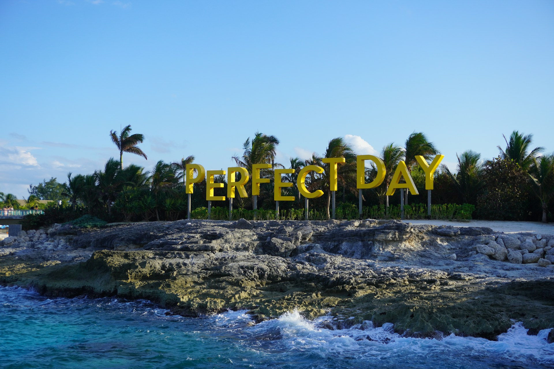 The Perfect day sign at Cococay