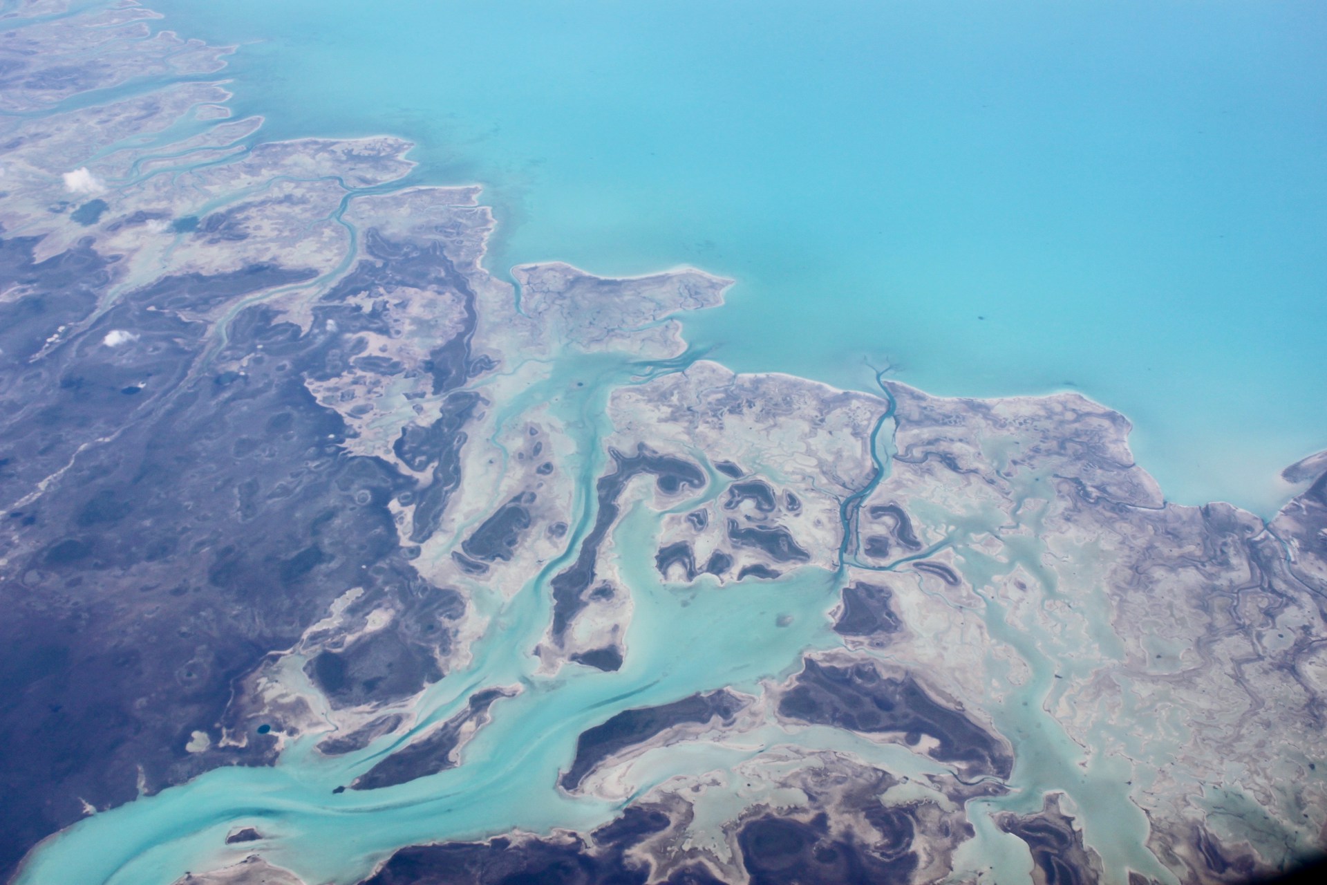 An aerial view of the Caribbean islands