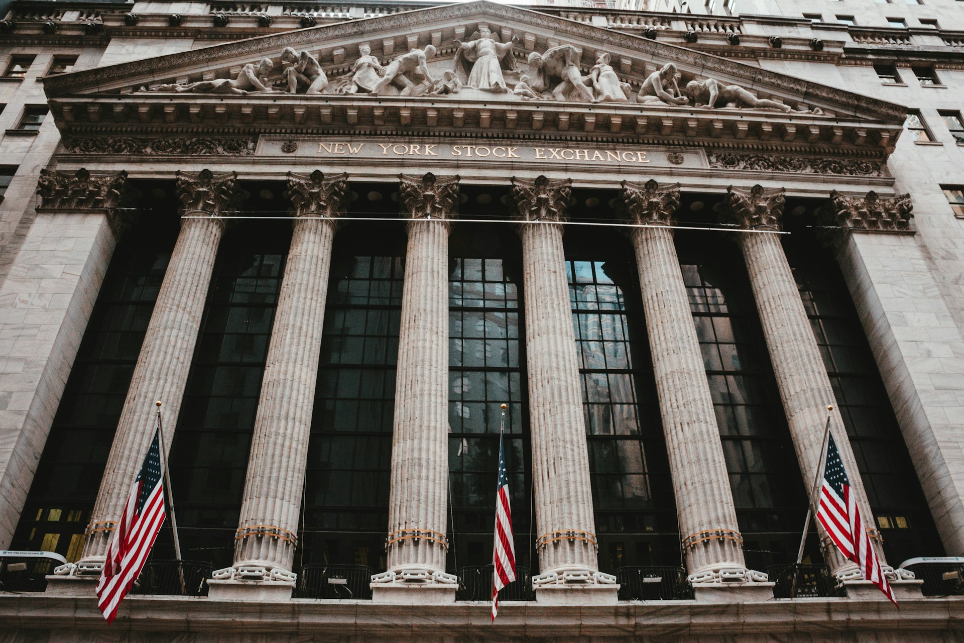 The exterior of the New York Stock Exchange building