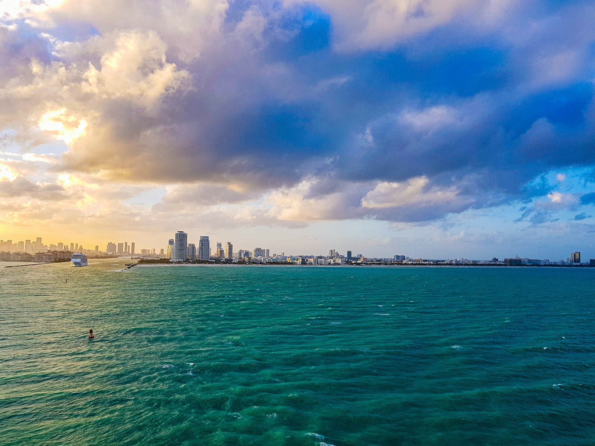 The Port of Miami as seen from the sea