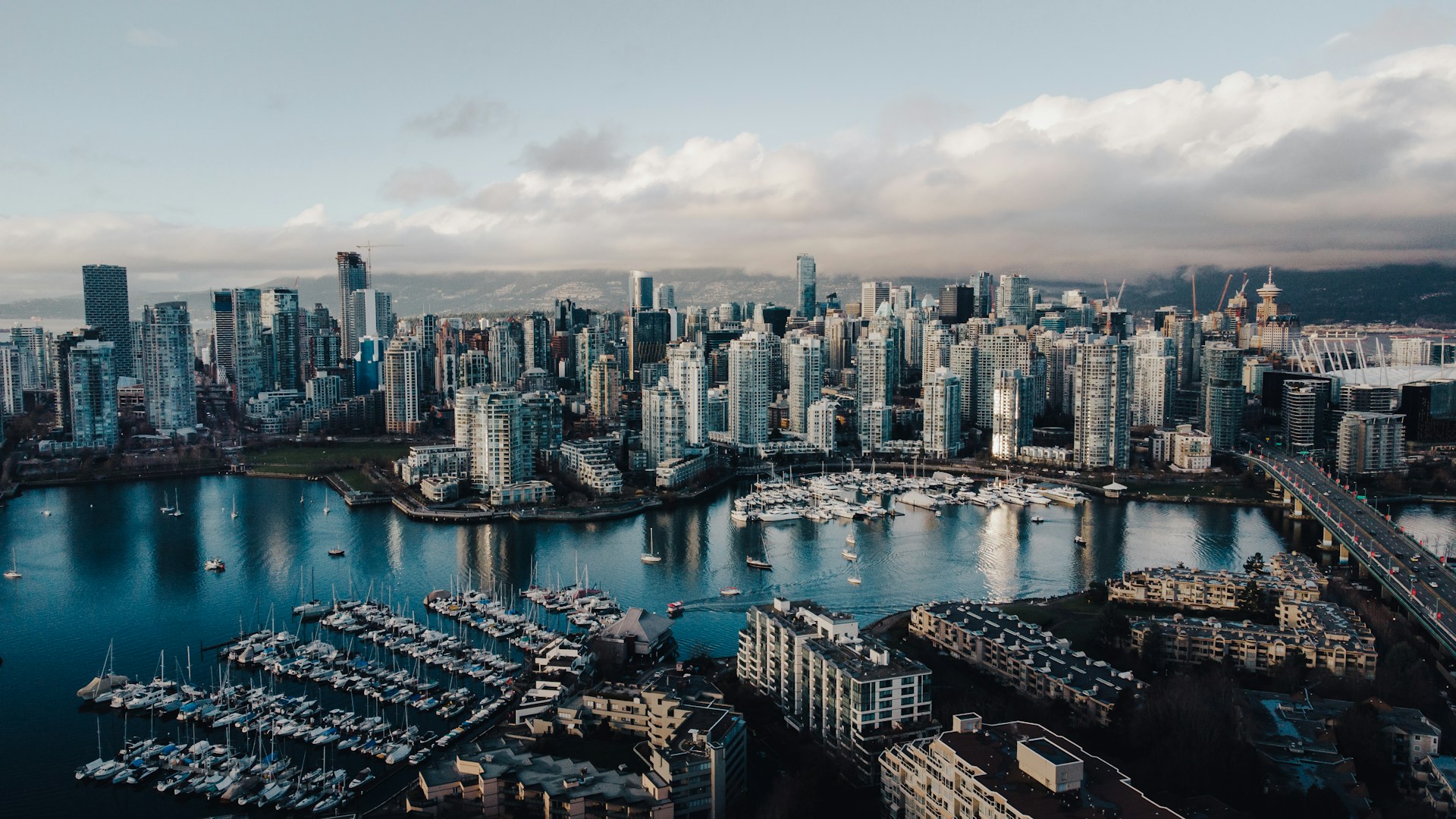 An aerial view of Vancouver